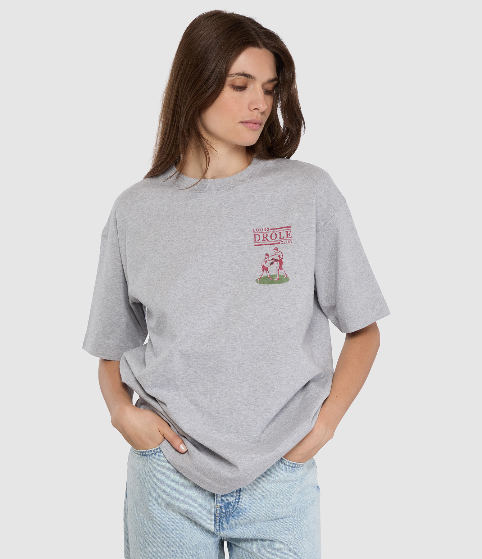 T-Shirt Drôle Boxers Heather Grey
