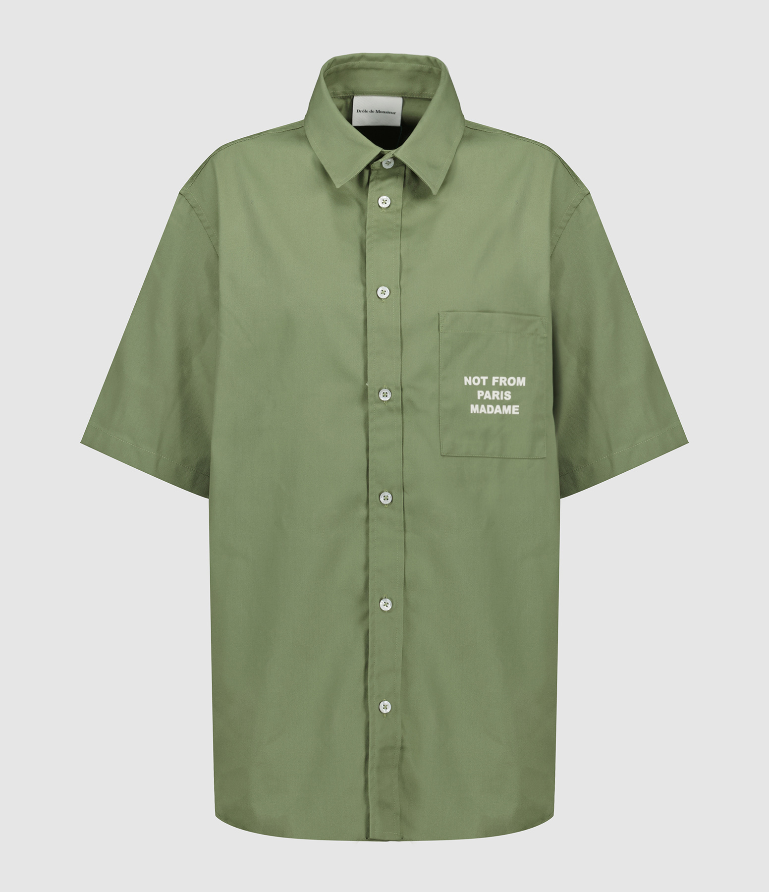 Chemise Slogan Kaki