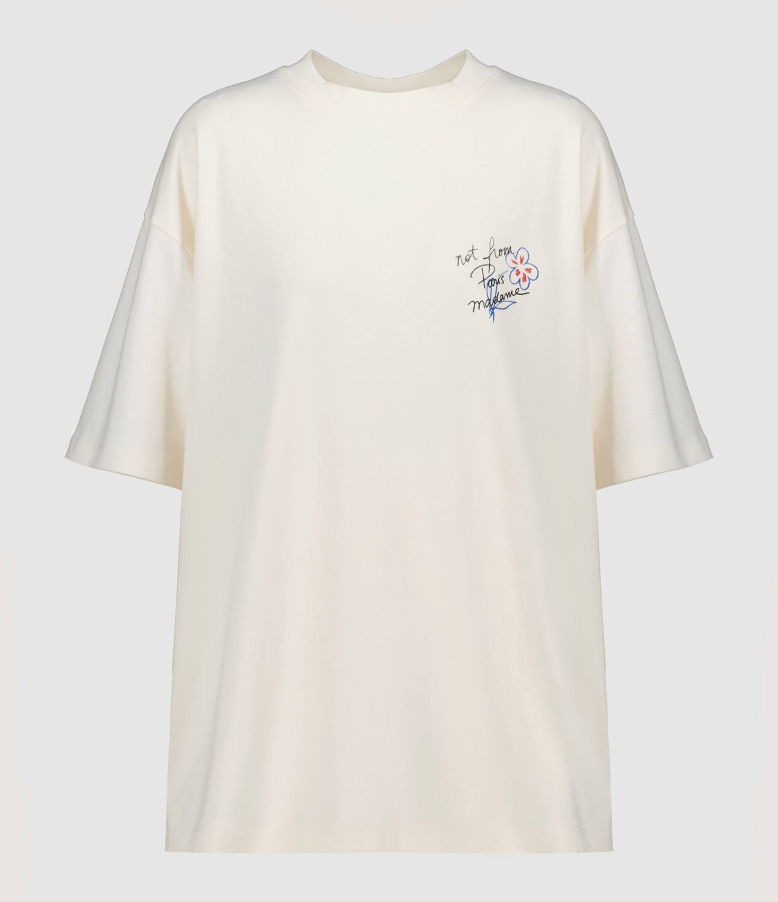 Tee-shirt Slogan Esquisse Crème