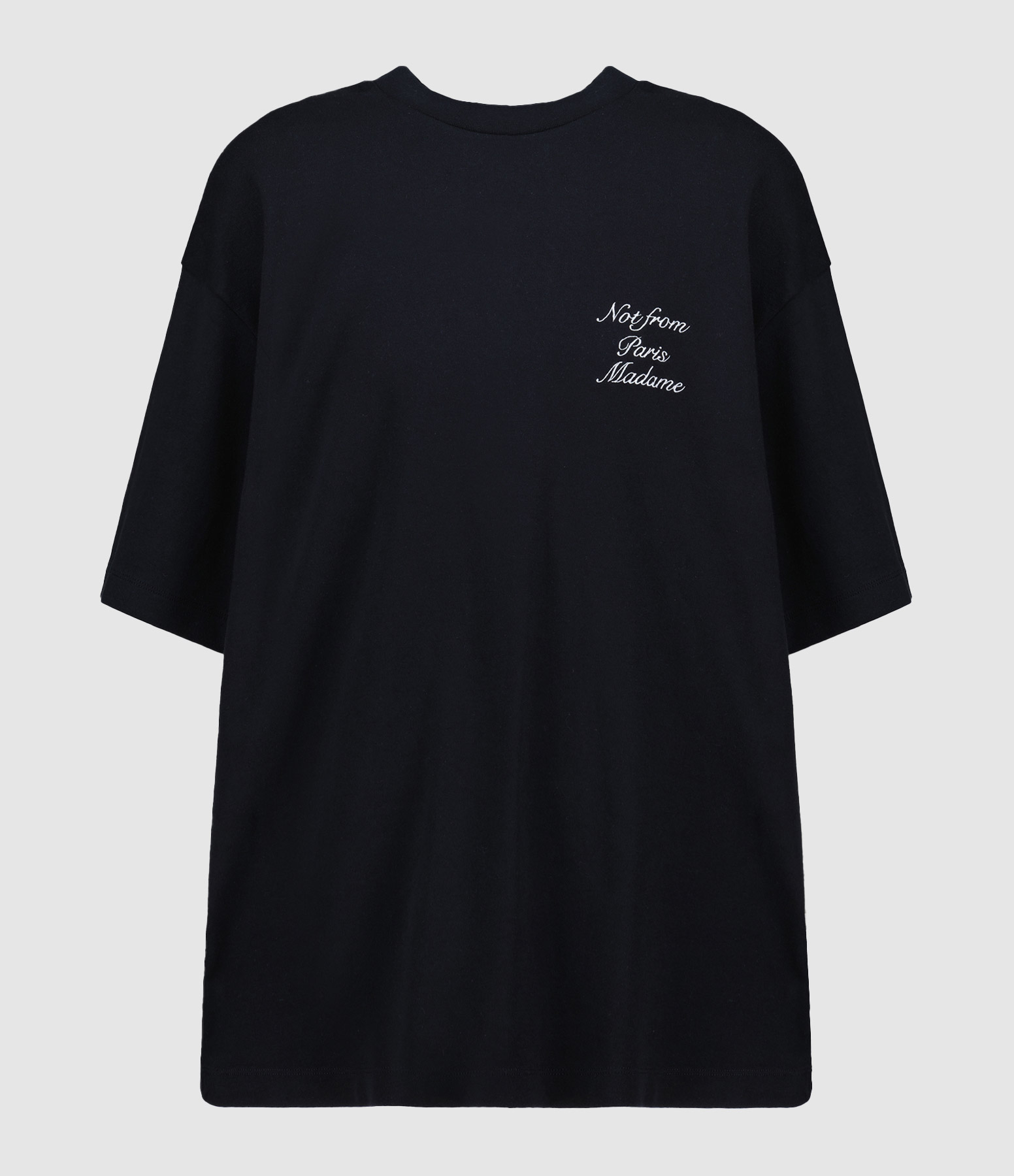 Tee-shirt Slogan Cursive Noir
