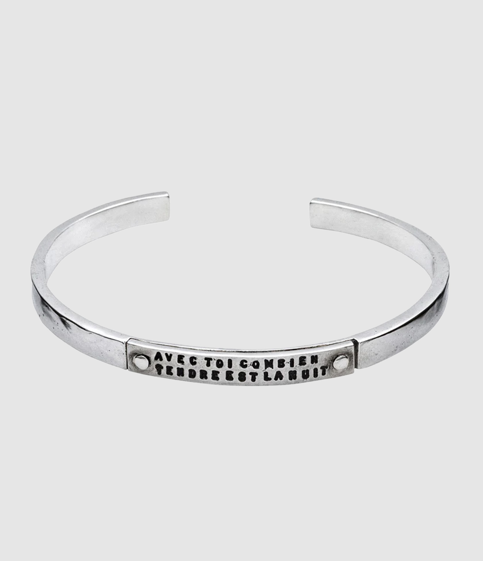 Bracelet Riveté La Nuit Fin Argent