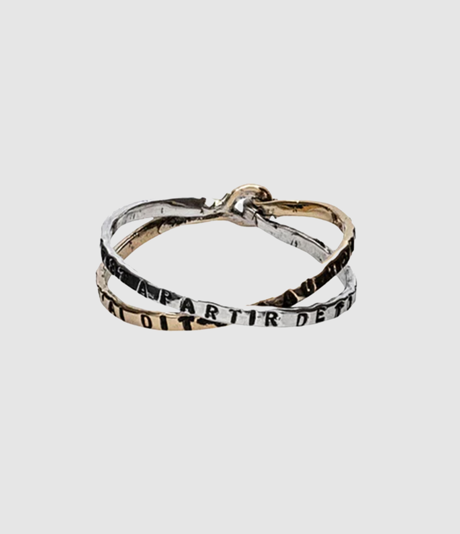 Bague Eluard Croisée Argent et Or