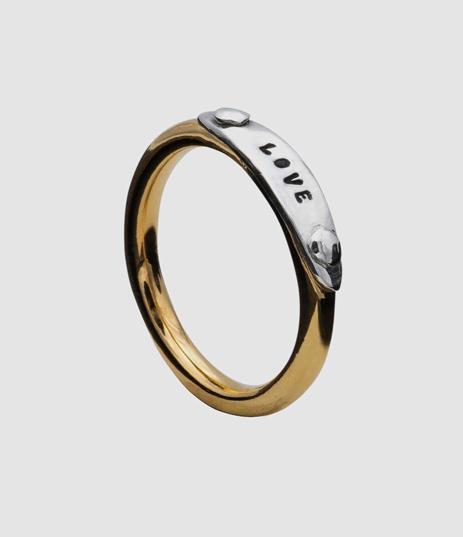 Bague Capsule Love Vermeil et Argent