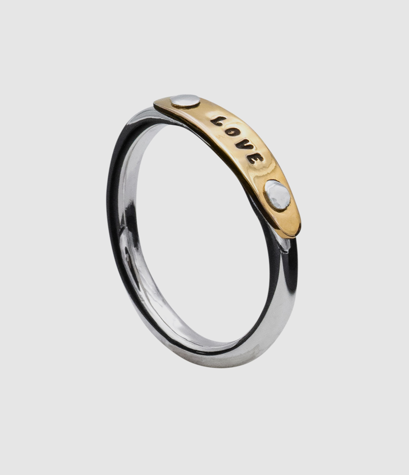 Bague Capsule Love Argent et Vermeil