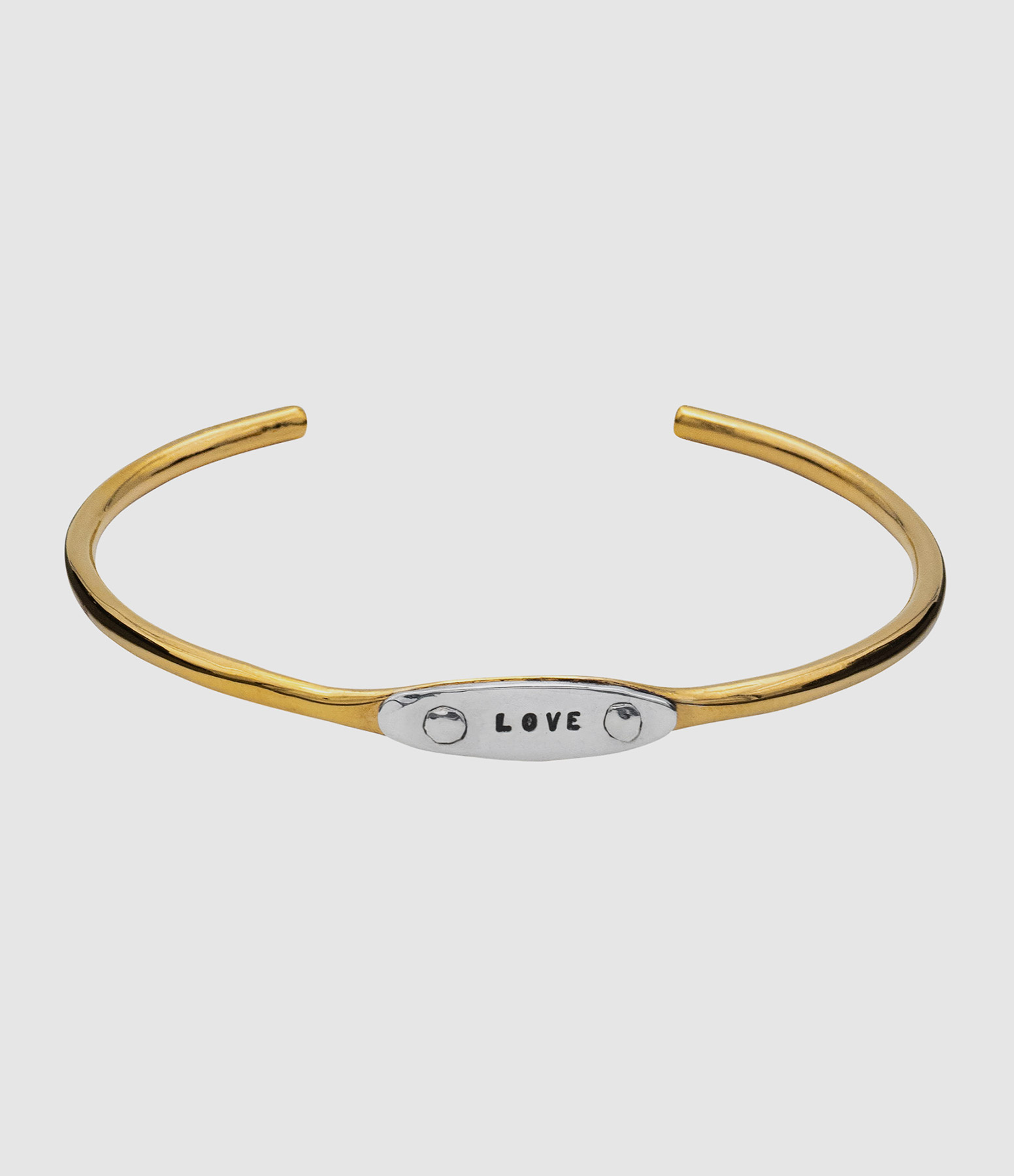 Bracelet Capsule Love Riveté Vermeil et Argent