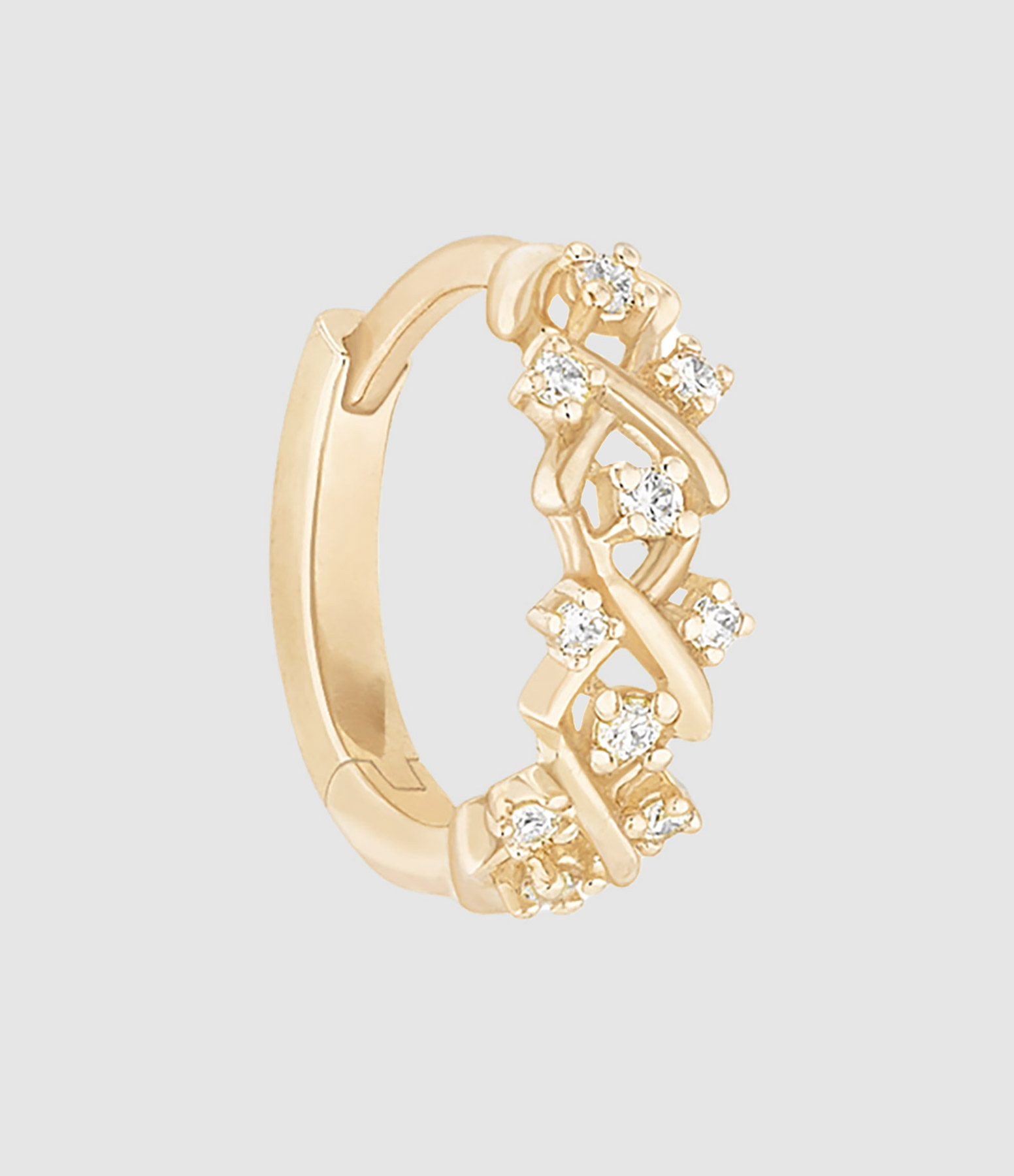 Mini Créole Dunaway Diamants Or Jaune (vendue à l'unité)