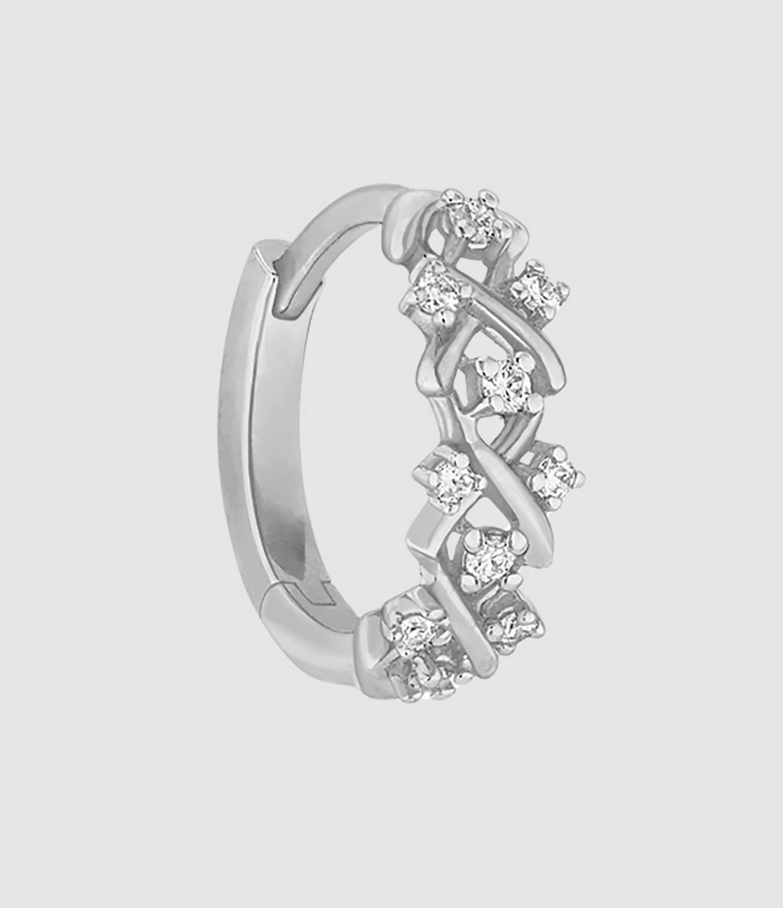Mini Créole Dunaway Diamants Or Noir (vendue à l'unité)