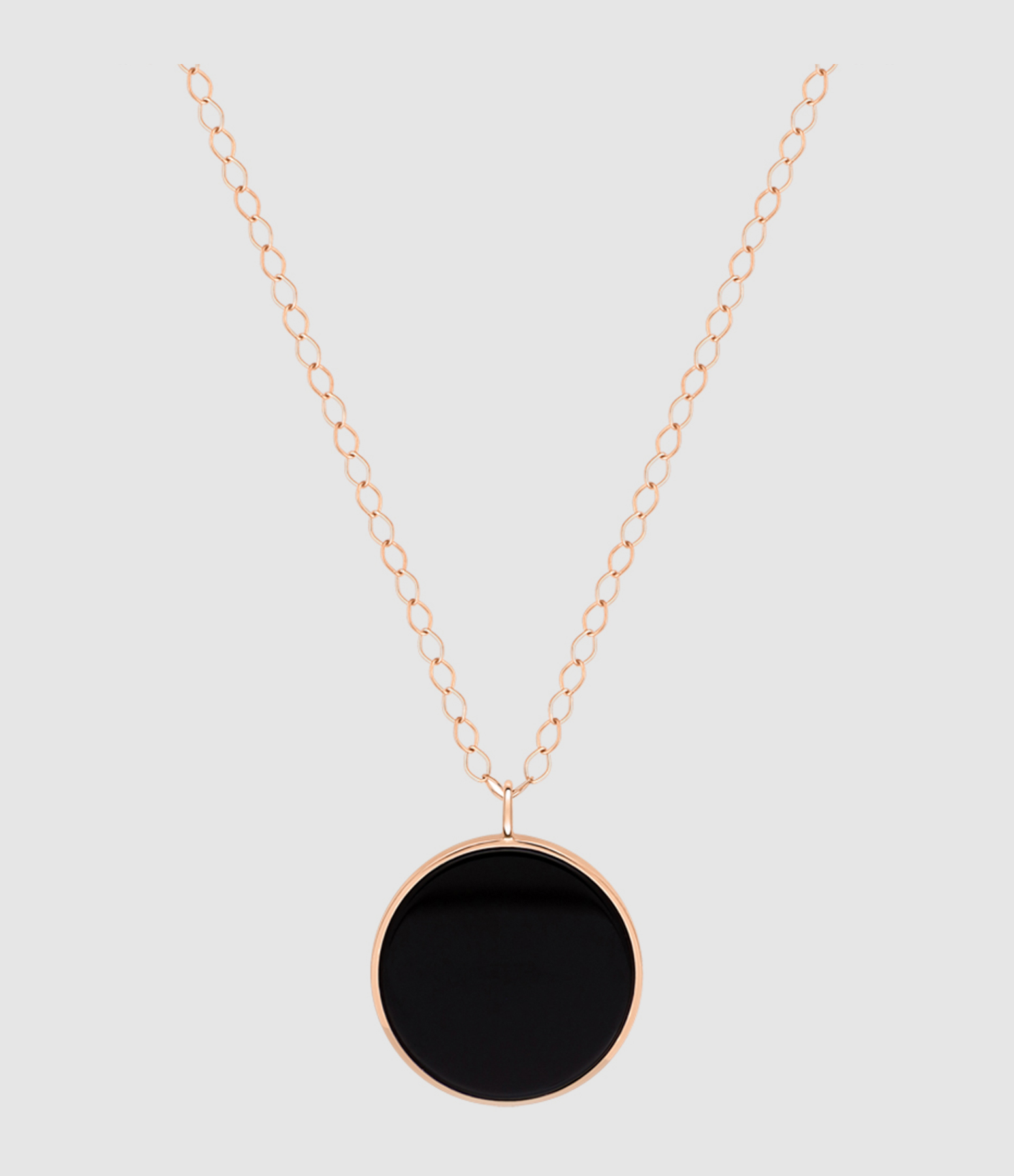 Sautoir Ever Disc Jumbo Onyx Or Rose