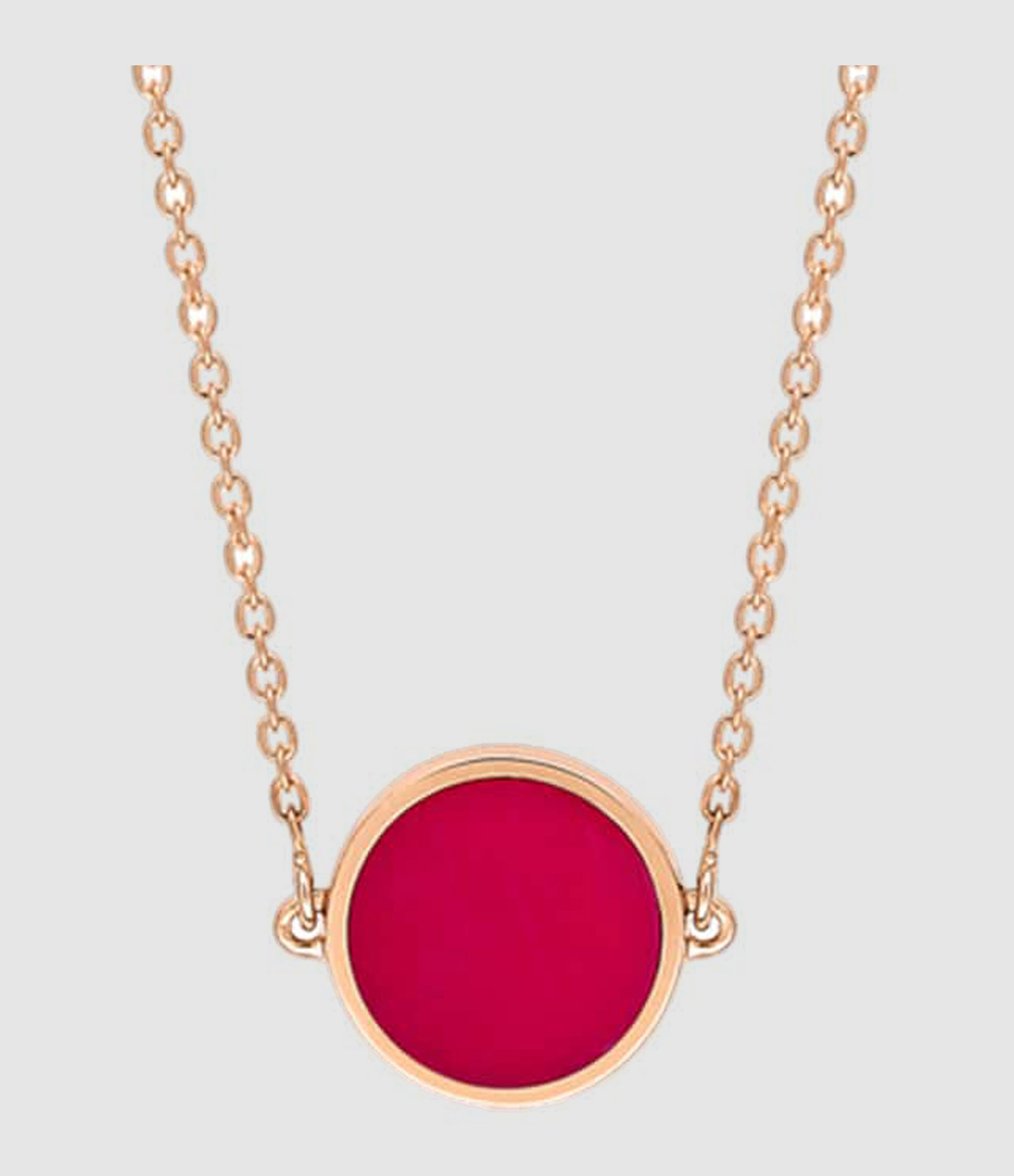 Collier Ever Mini Disc Corail Or Rose
