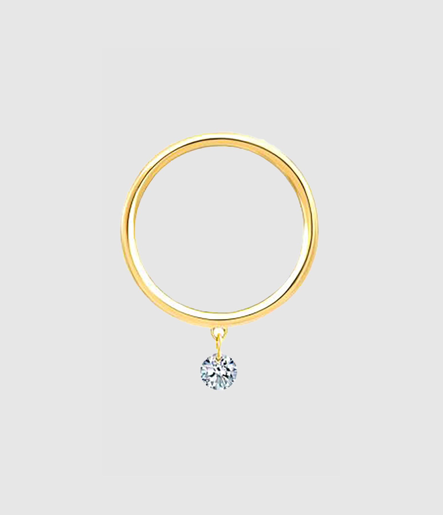 Mono Créole Excentrique Or Jaune Diamant