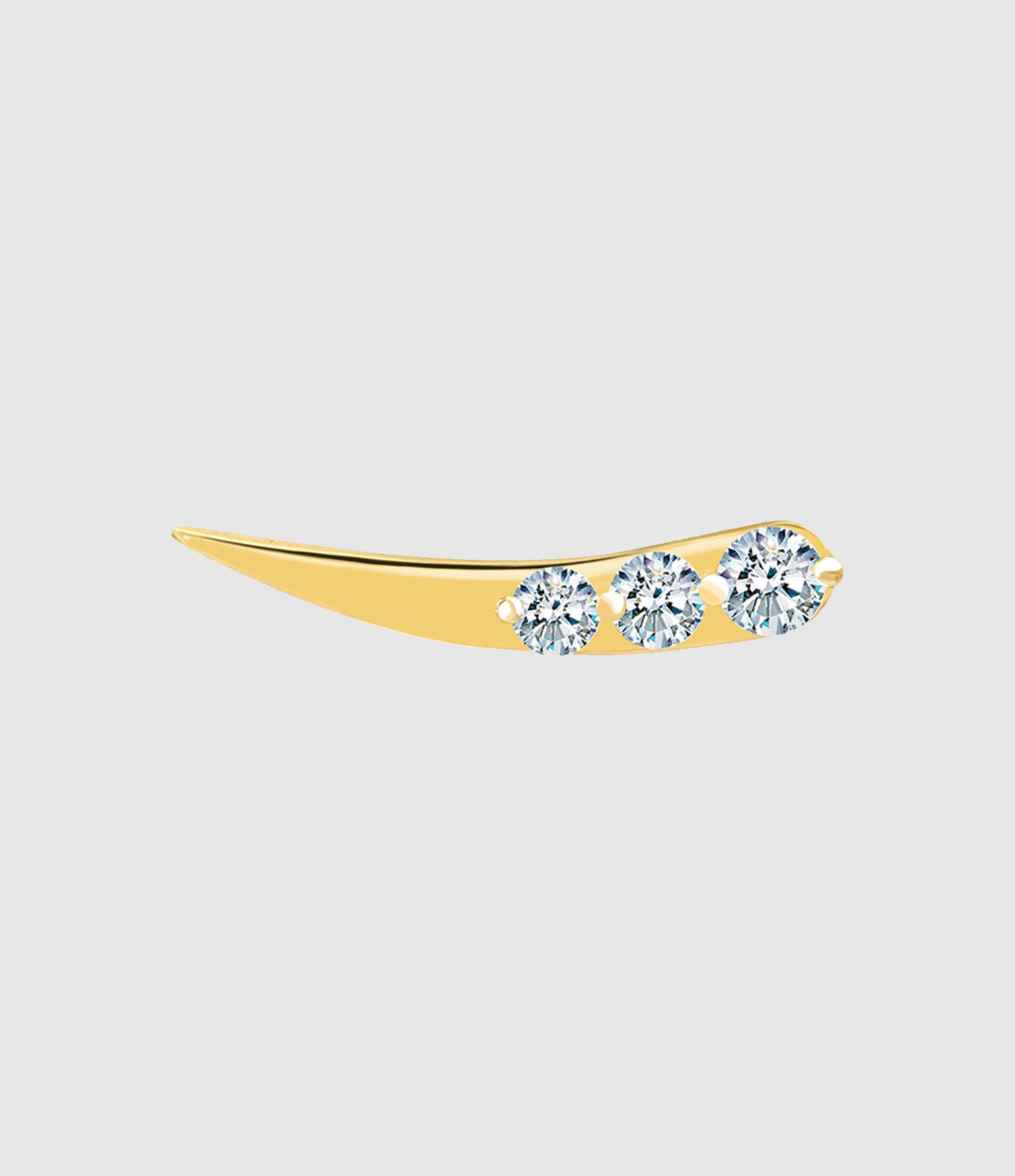 Puce Stardust Or Jaune 3 Diamants