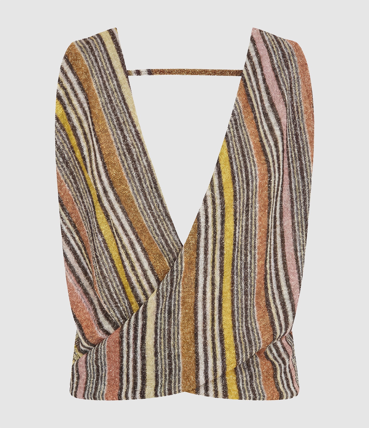 Top Multicolor Orange Yellow