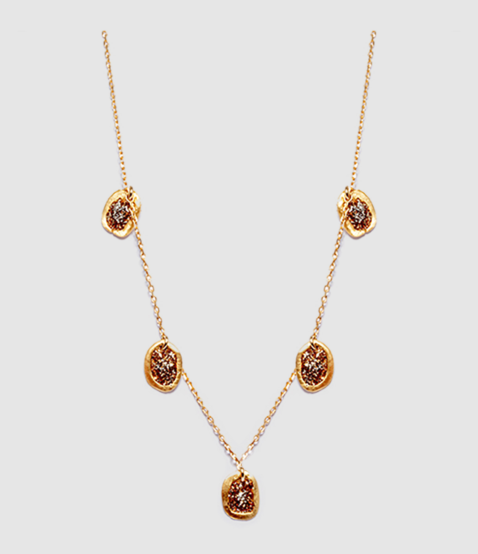 Collier Éclat 5 Médailles XS Argent Doré