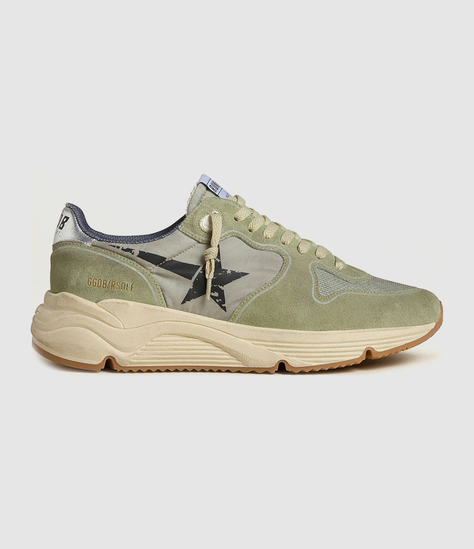 Baskets Running Sage Green/Black/Platinum