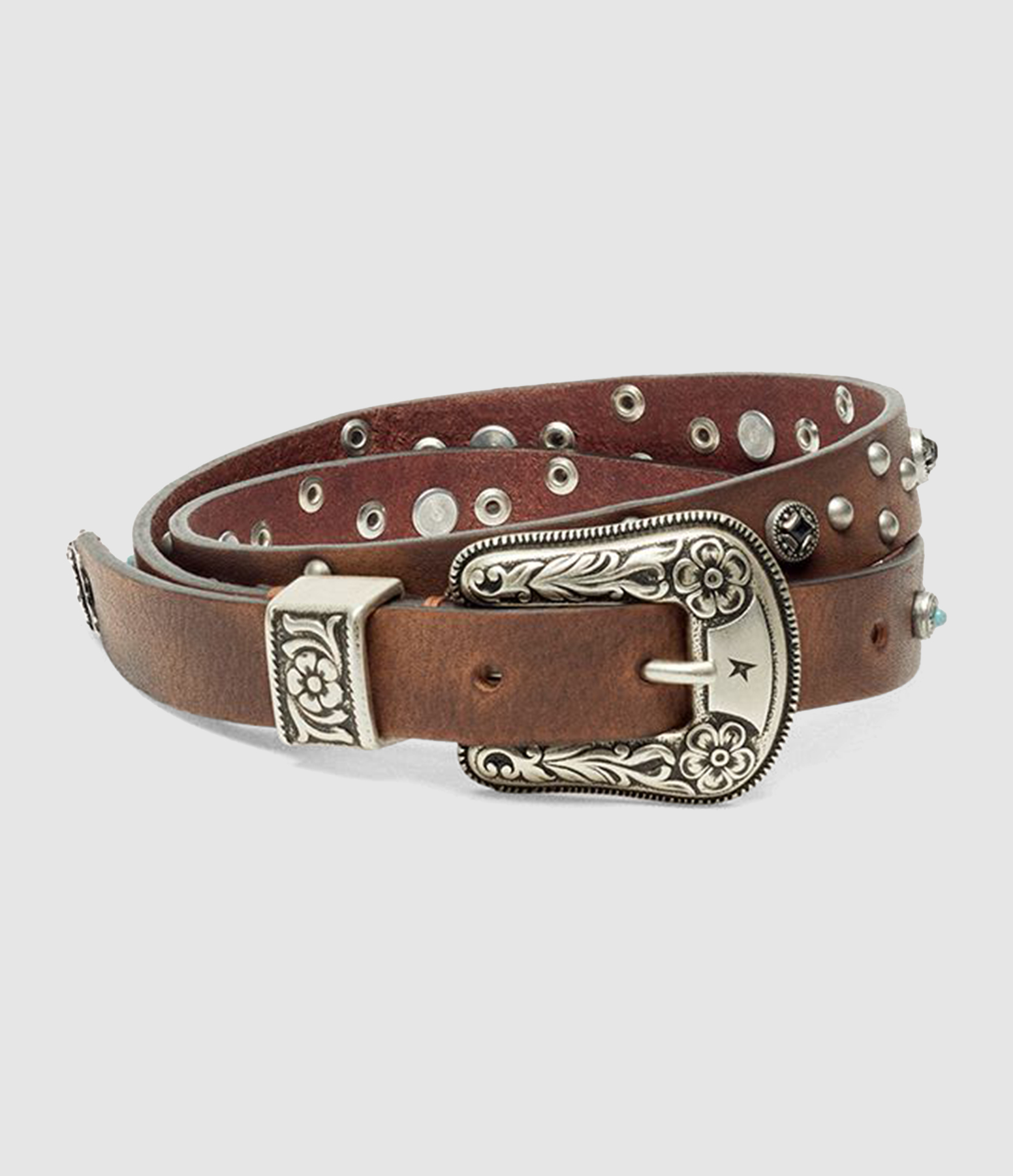 Ceinture Lace S Leather Body Old Brown Light Brown