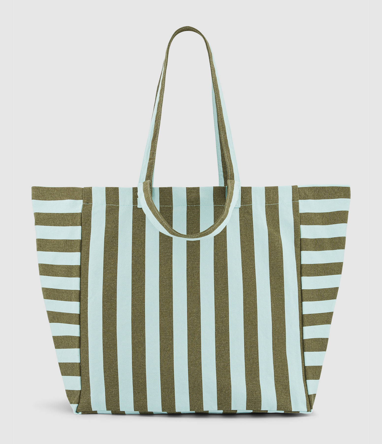 Sac Cabas Elisa Rayures Aqua Olive