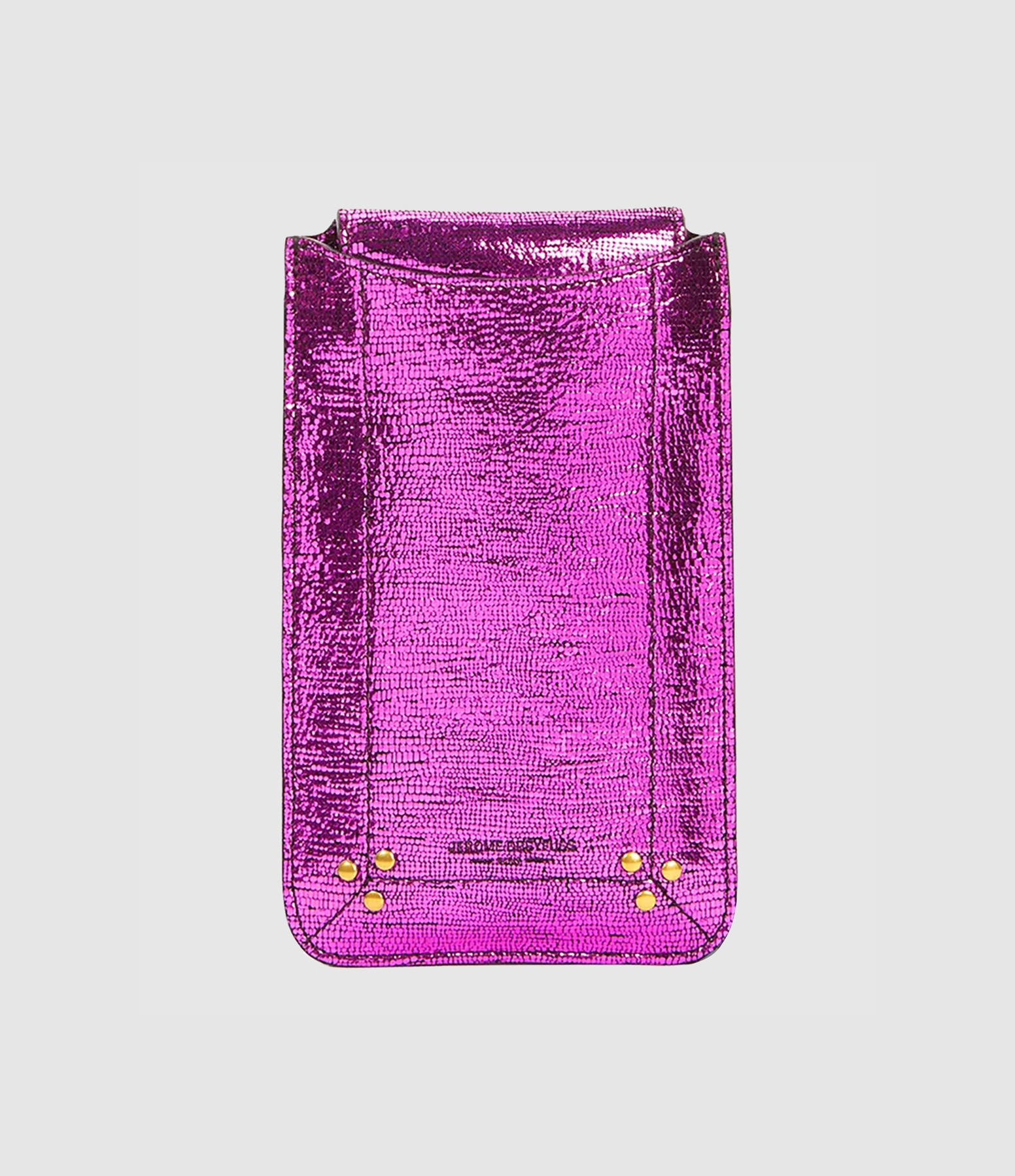 Étui Mobile Cuir Lamé Fuxia