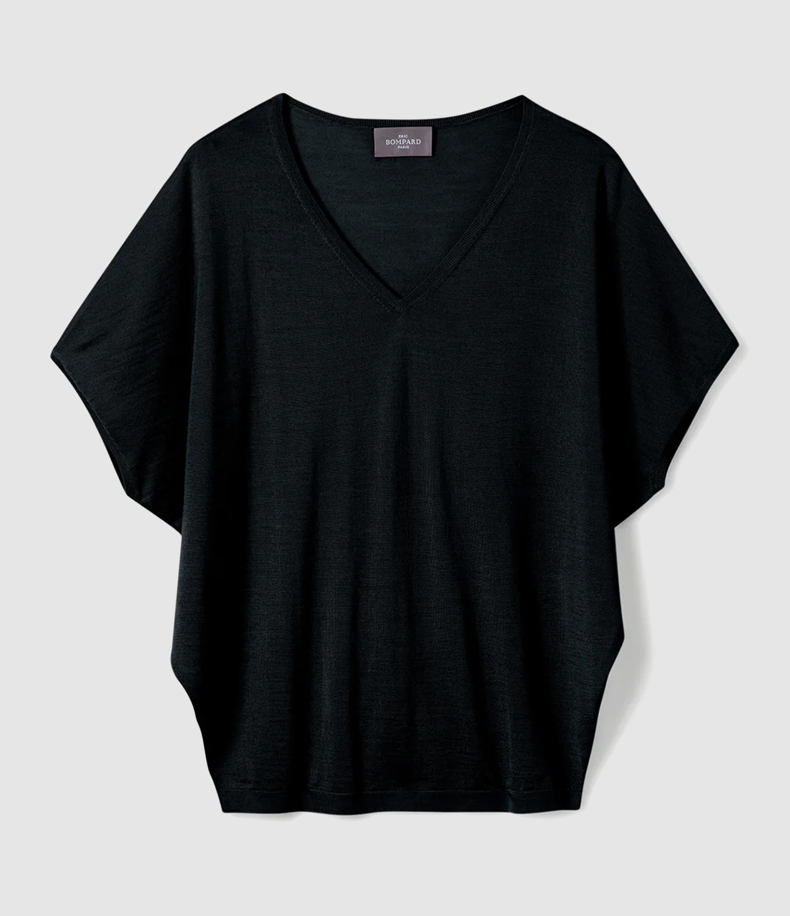 Pull V Ultrafin Chauve Souris Noir