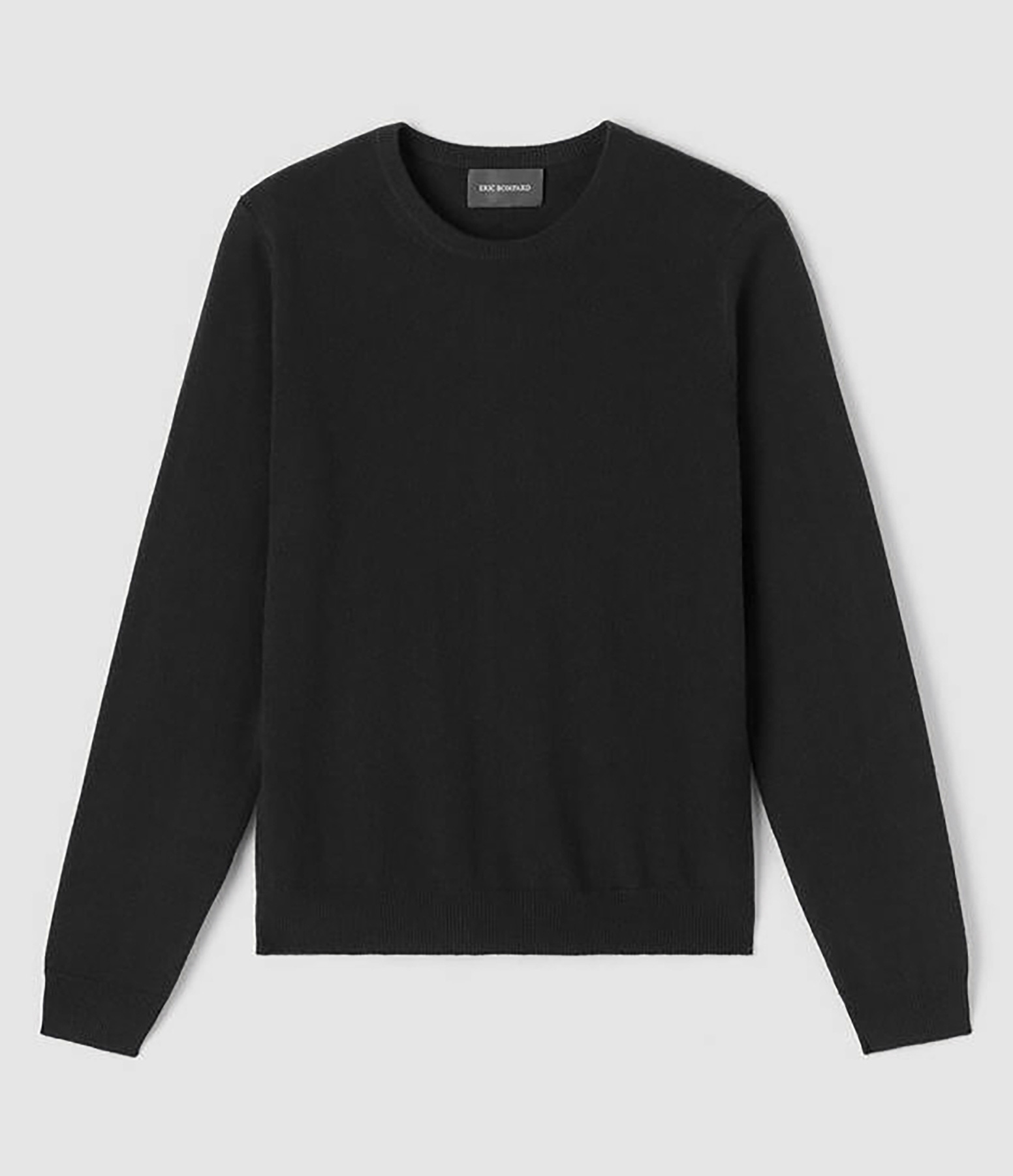 Pull Col Rond Classique Cachemire Noir