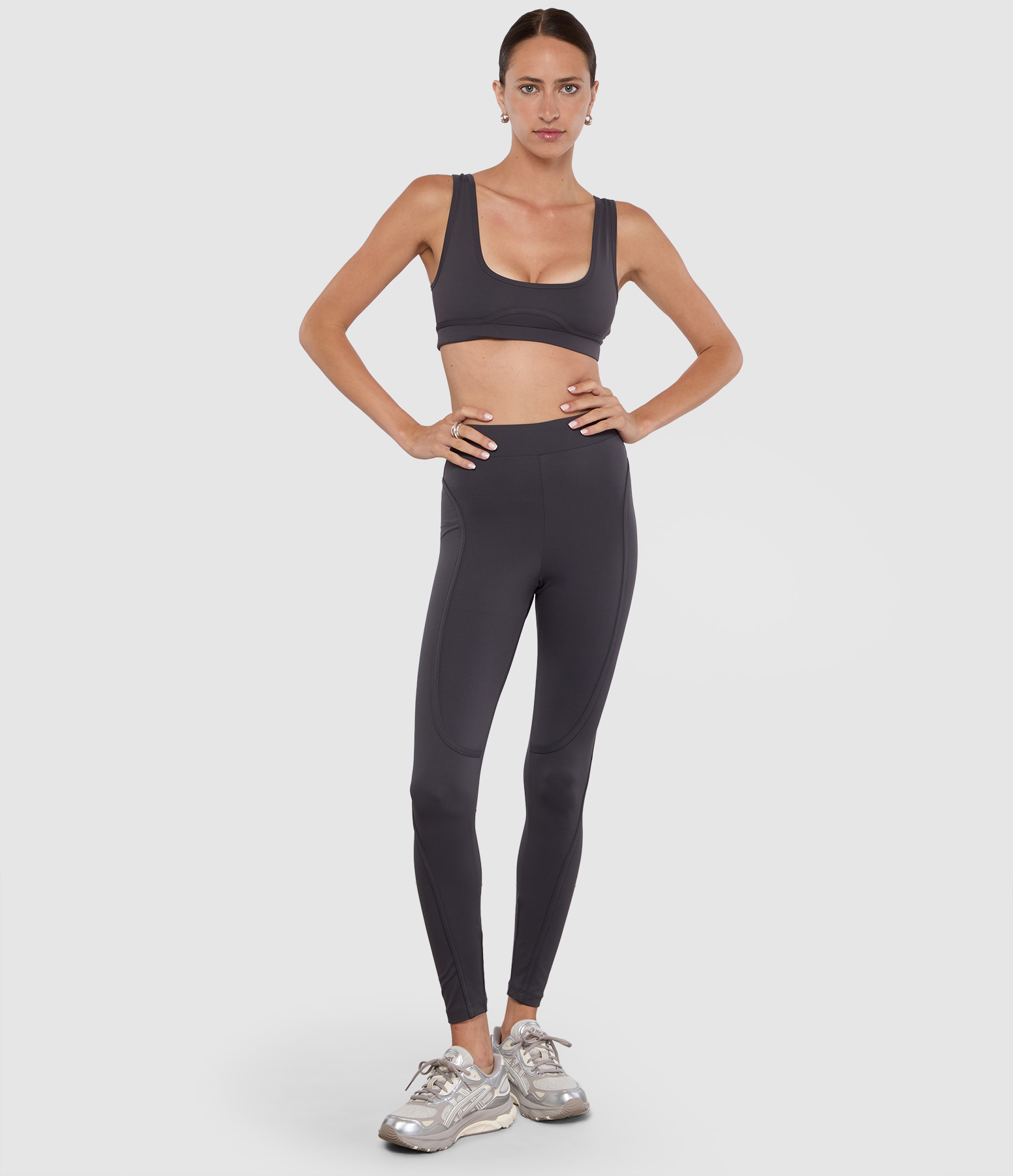 Legging Small Waist Corset Cut Dark Grey