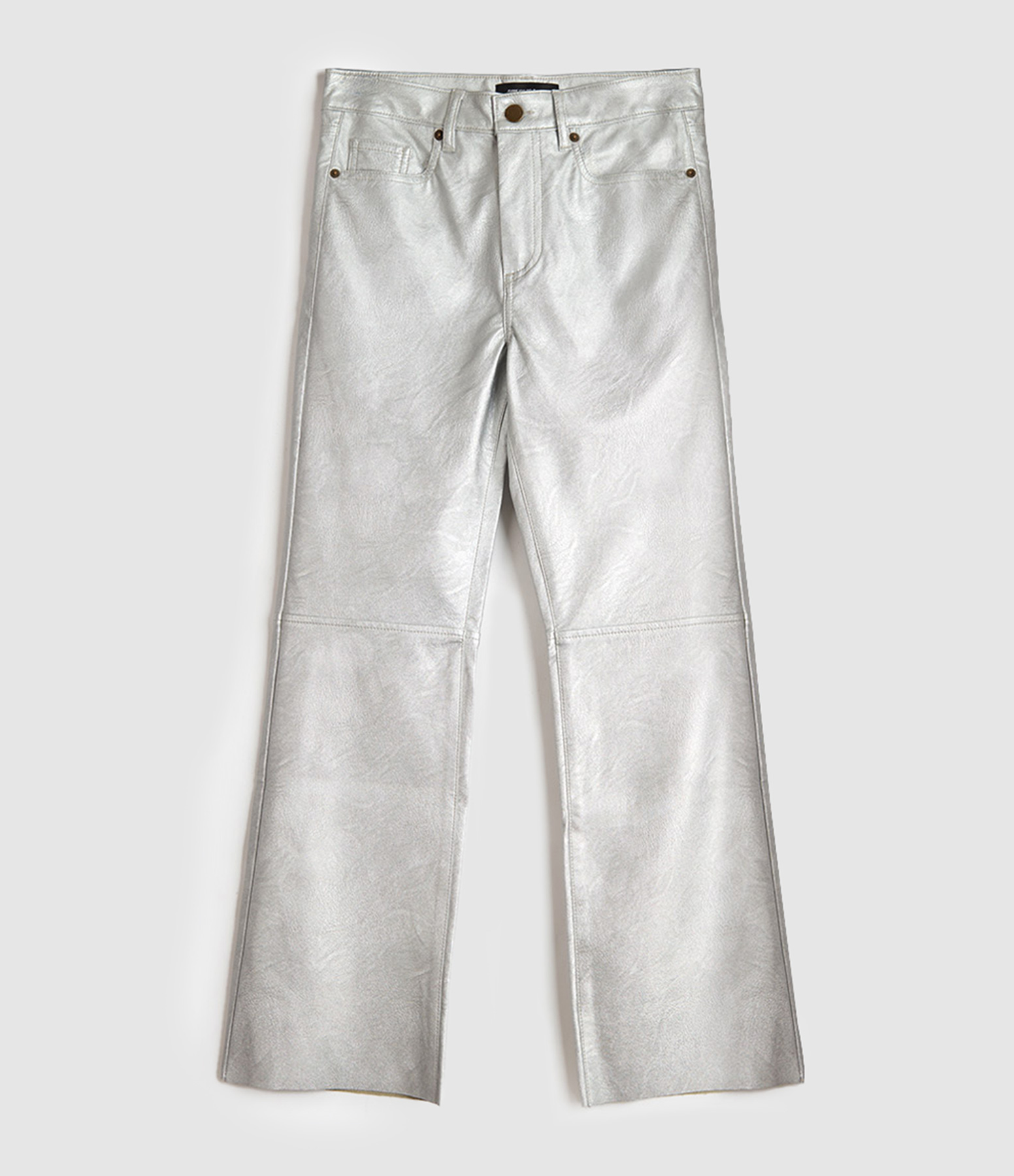 Pantalon Gabryel Cropped Flare Simili Argent