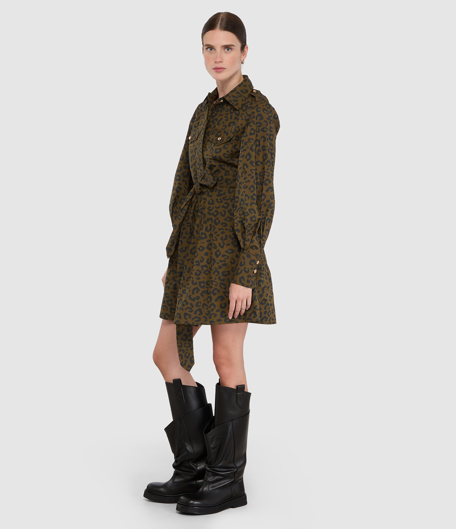 Robe Courte Keto Vert Blanc Cassé
