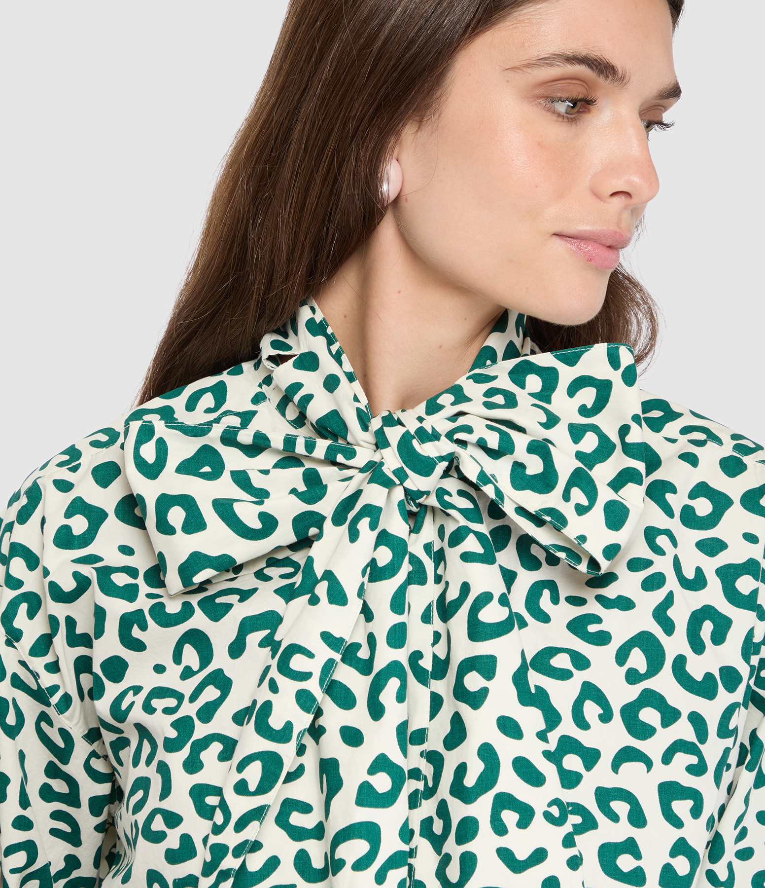 Chemise Khaleesi Vert Foncé Blanc Cassé