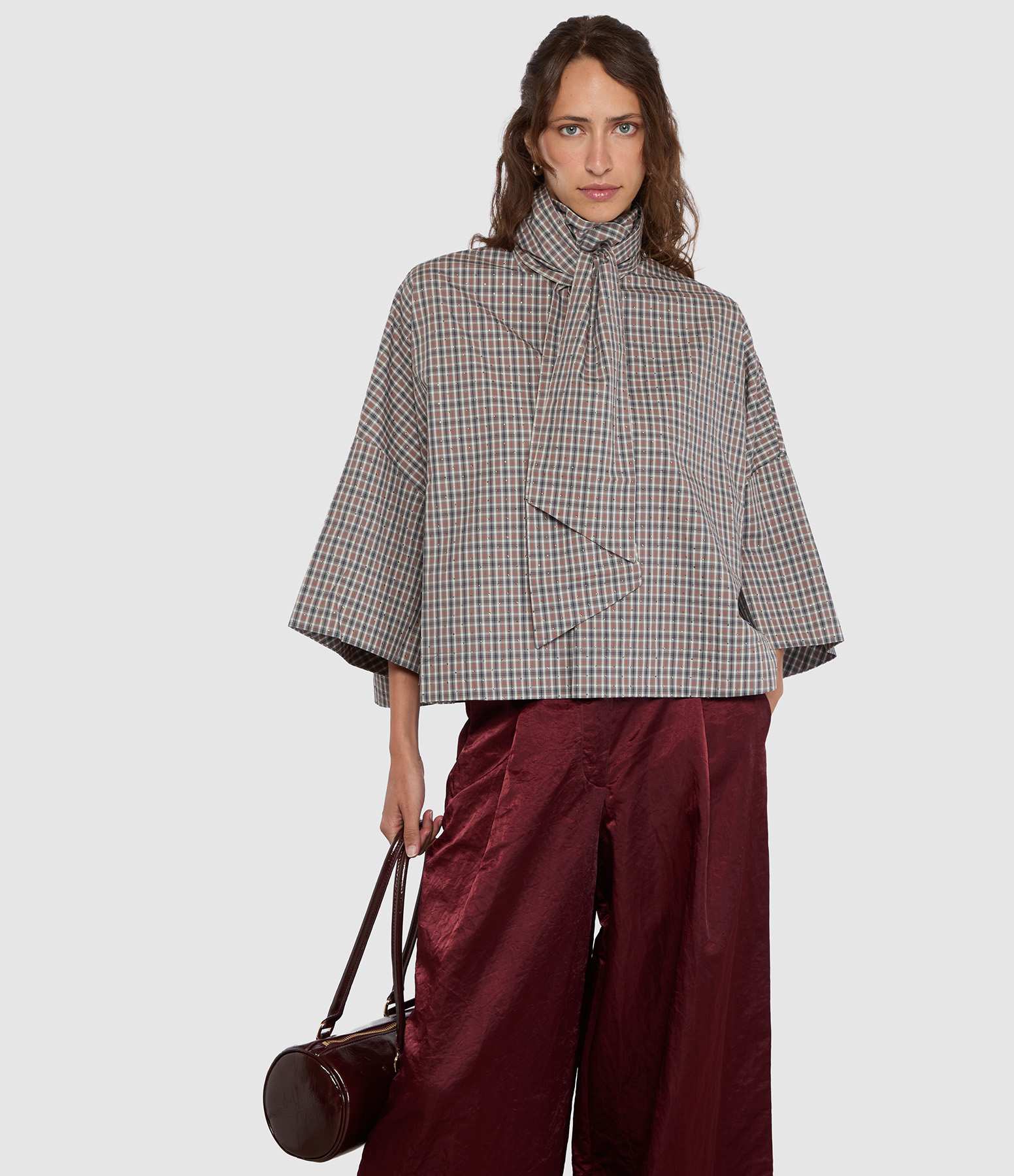 Blouse Kefir Brun Blanc Cassé