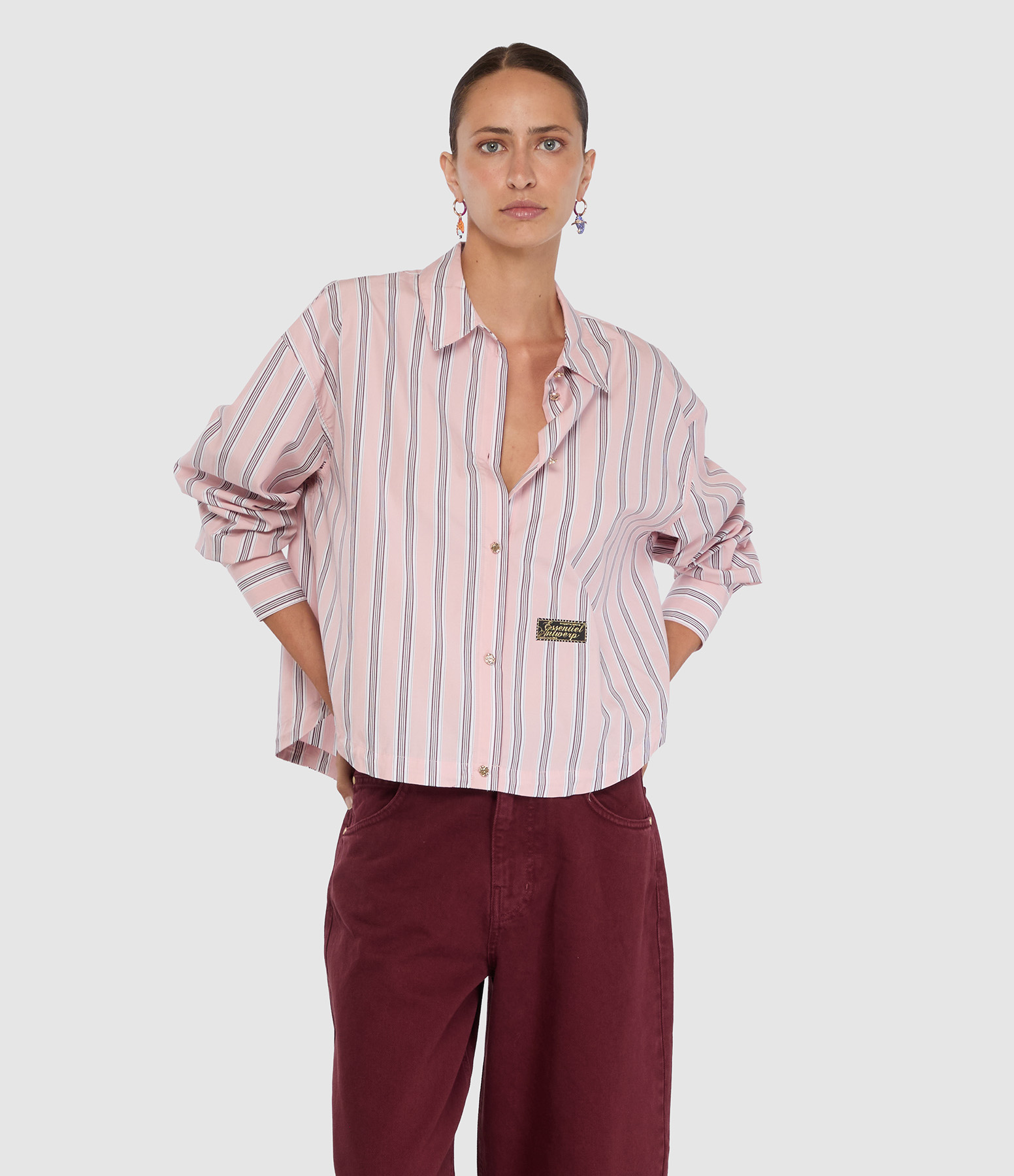 Chemise Kabu Rose Gris
