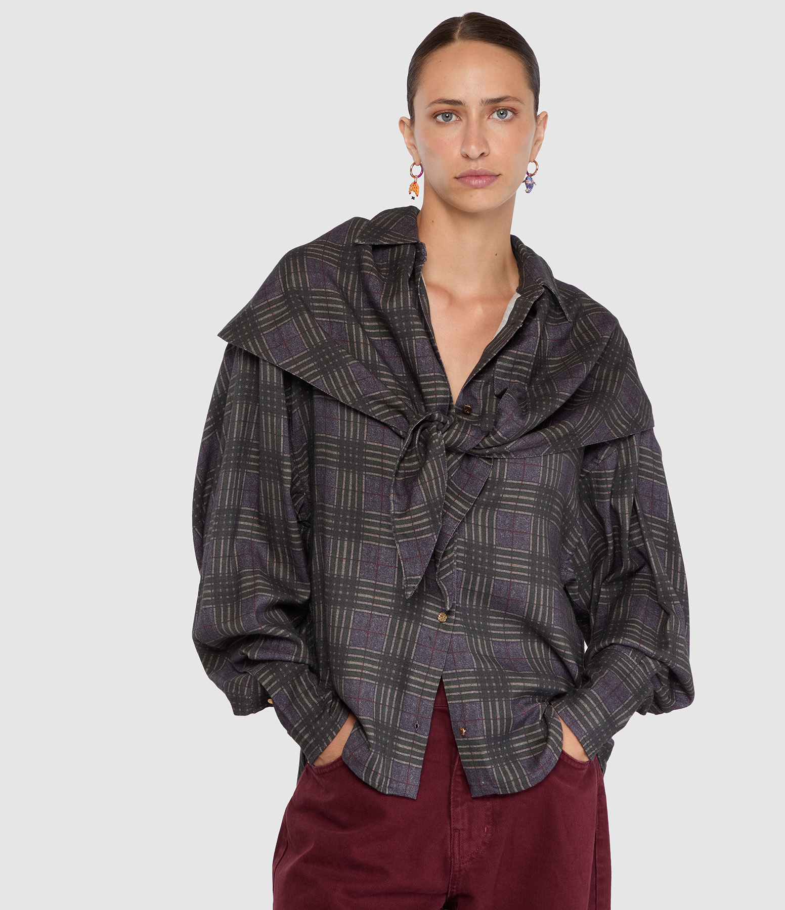 Chemise Kiss Gris Noir