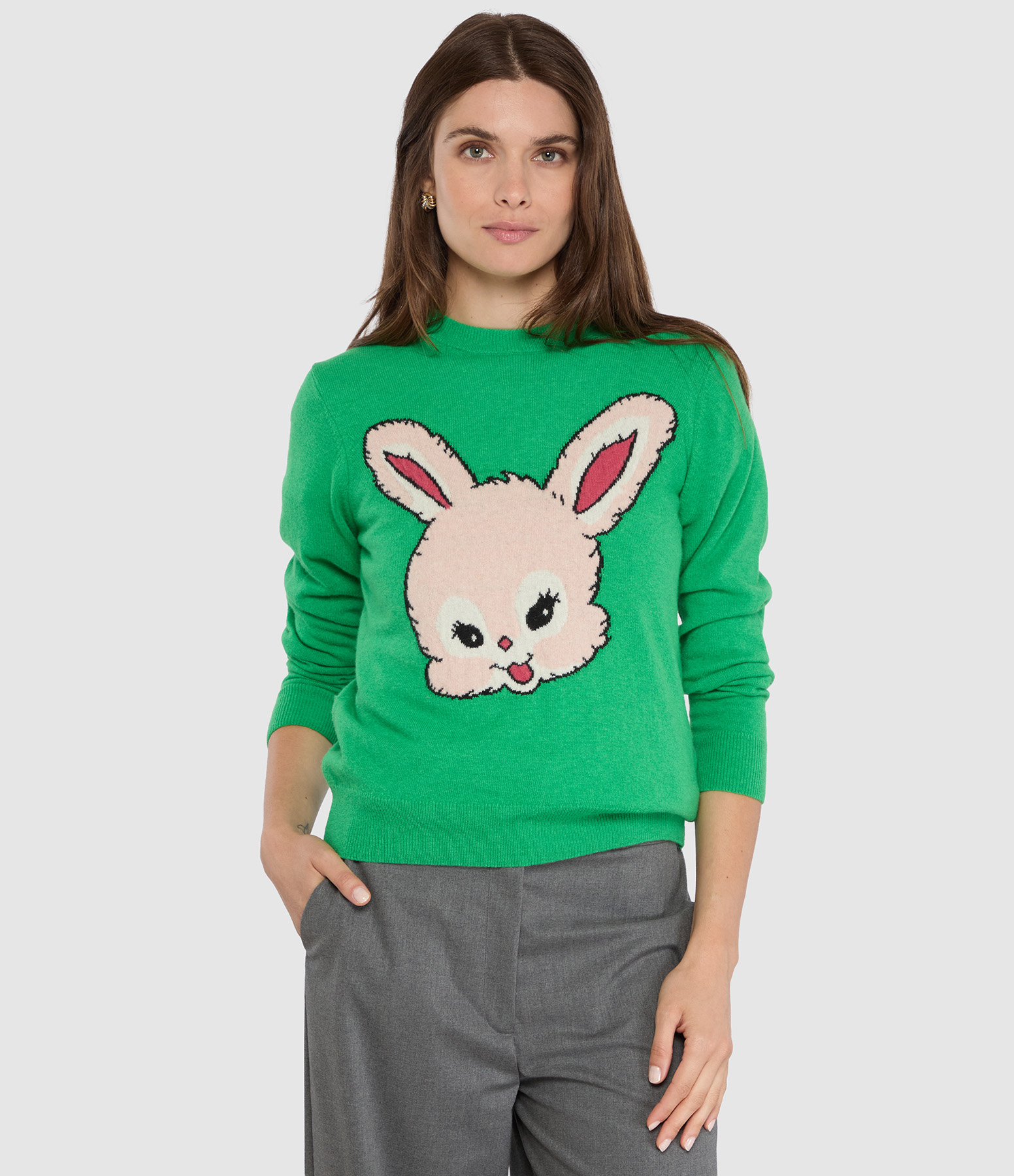 Pull Kapital Vert Rose Clair