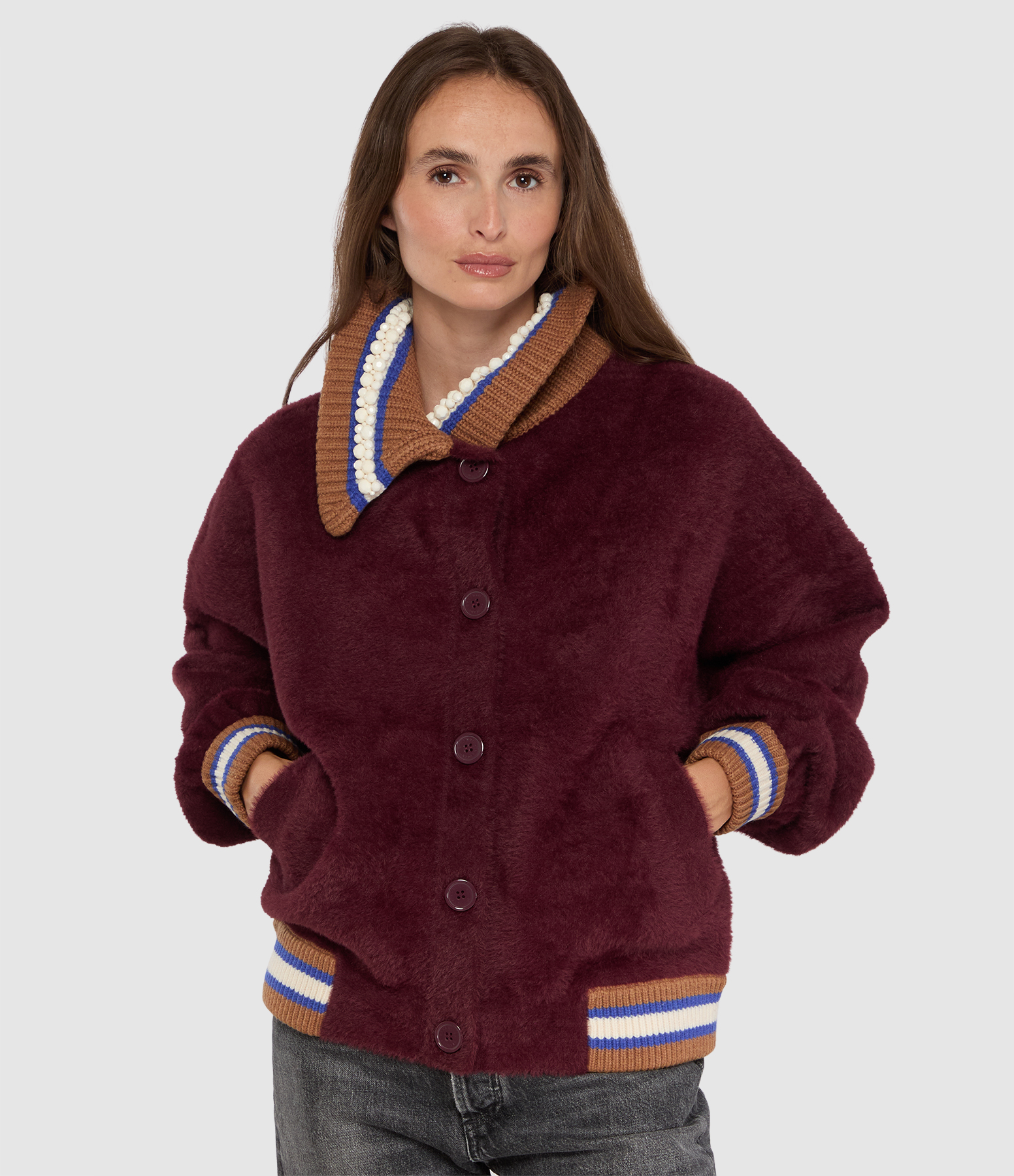 Veste Kamore Bleu Brun