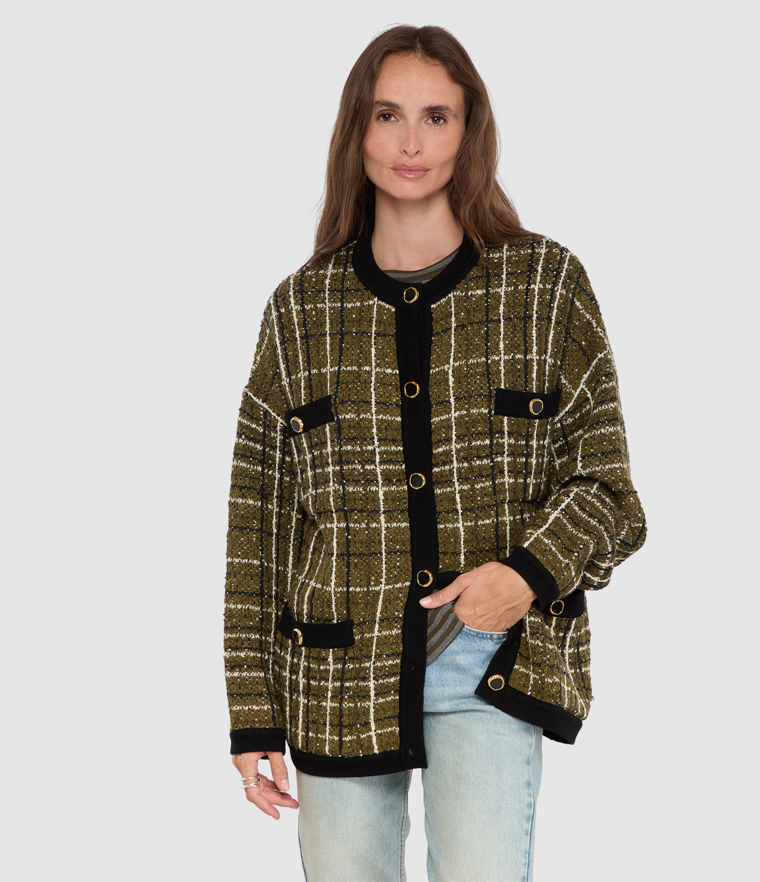 Veste Kannel Noir Kaki