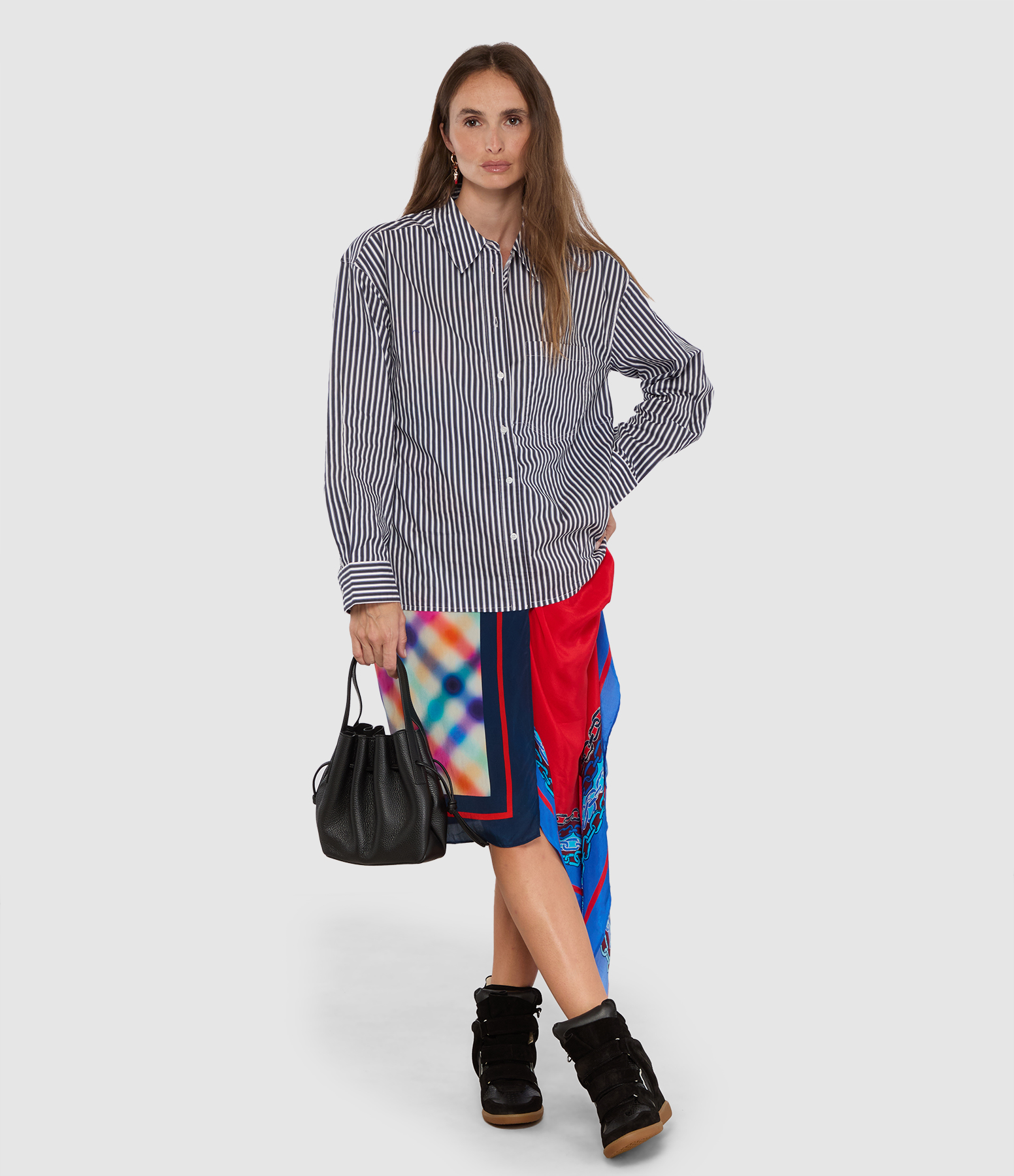 Chemise Krystal Noir Blanc Cassé