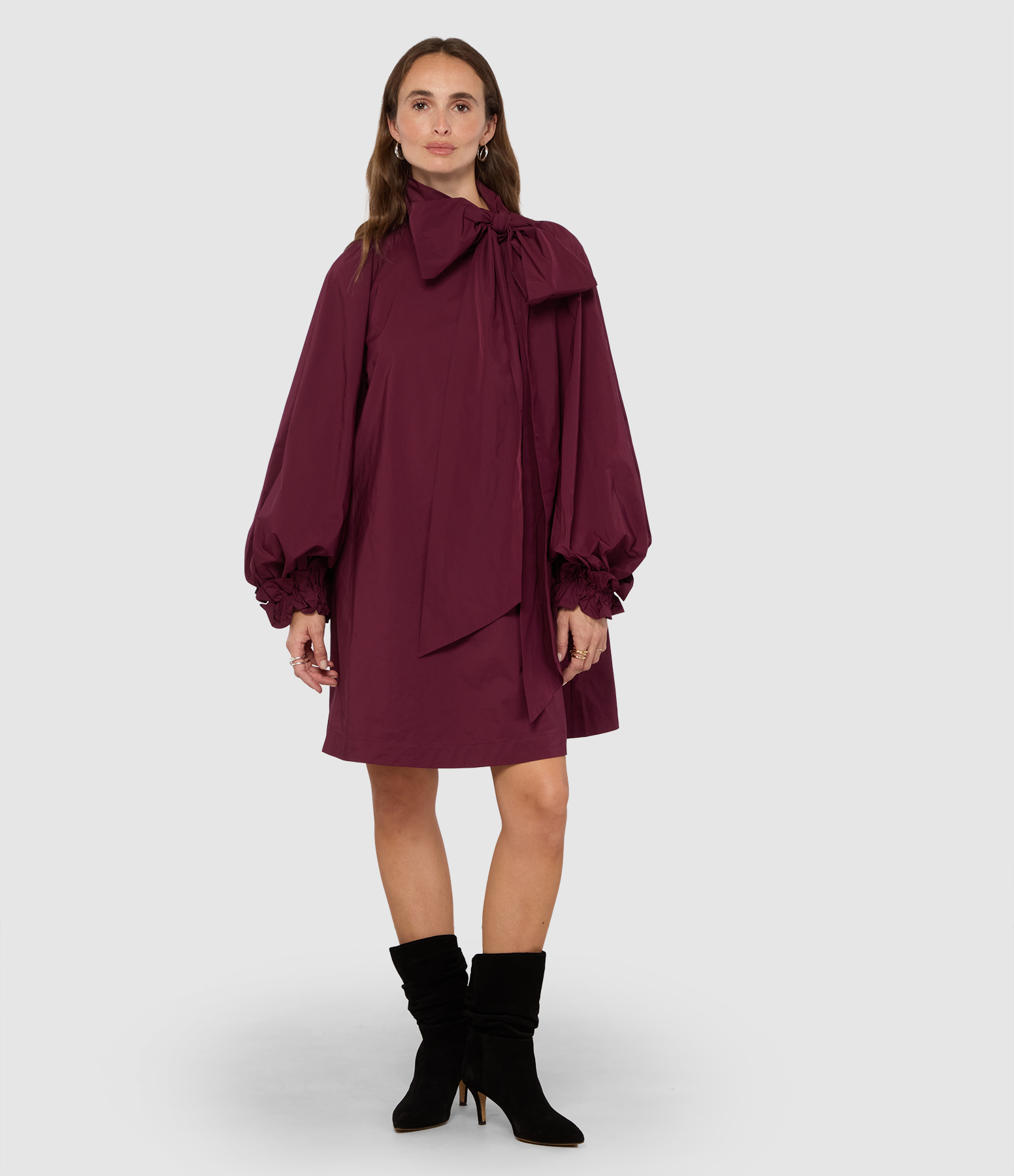 Robe Courte Khai Bordeaux