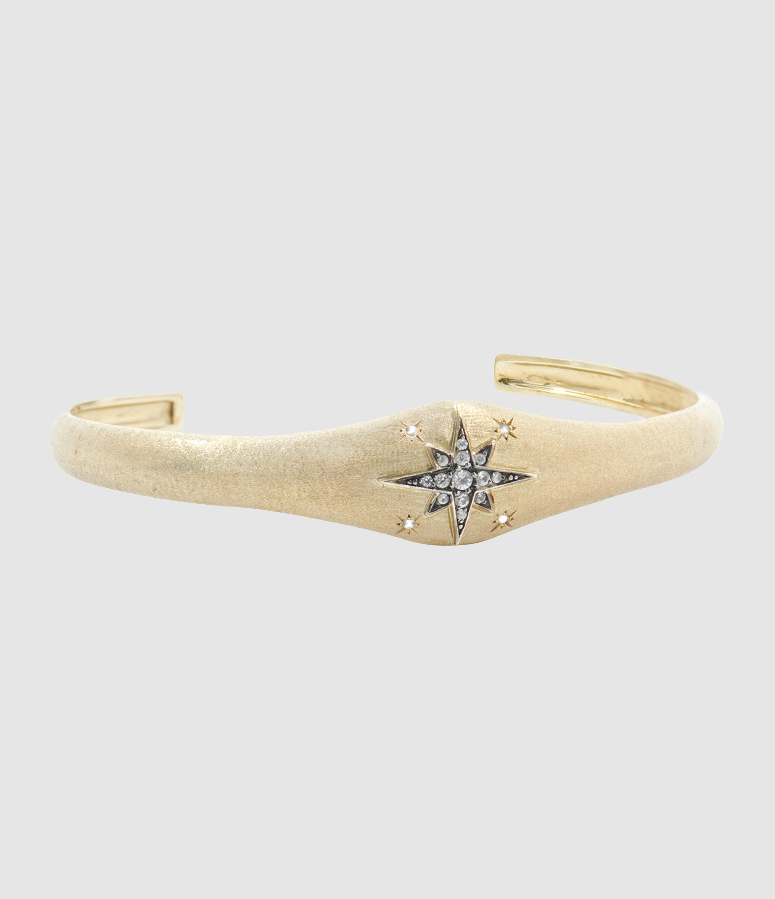 Jonc Constellation 17 Saphirs Blancs 9 Carats Or Jaune