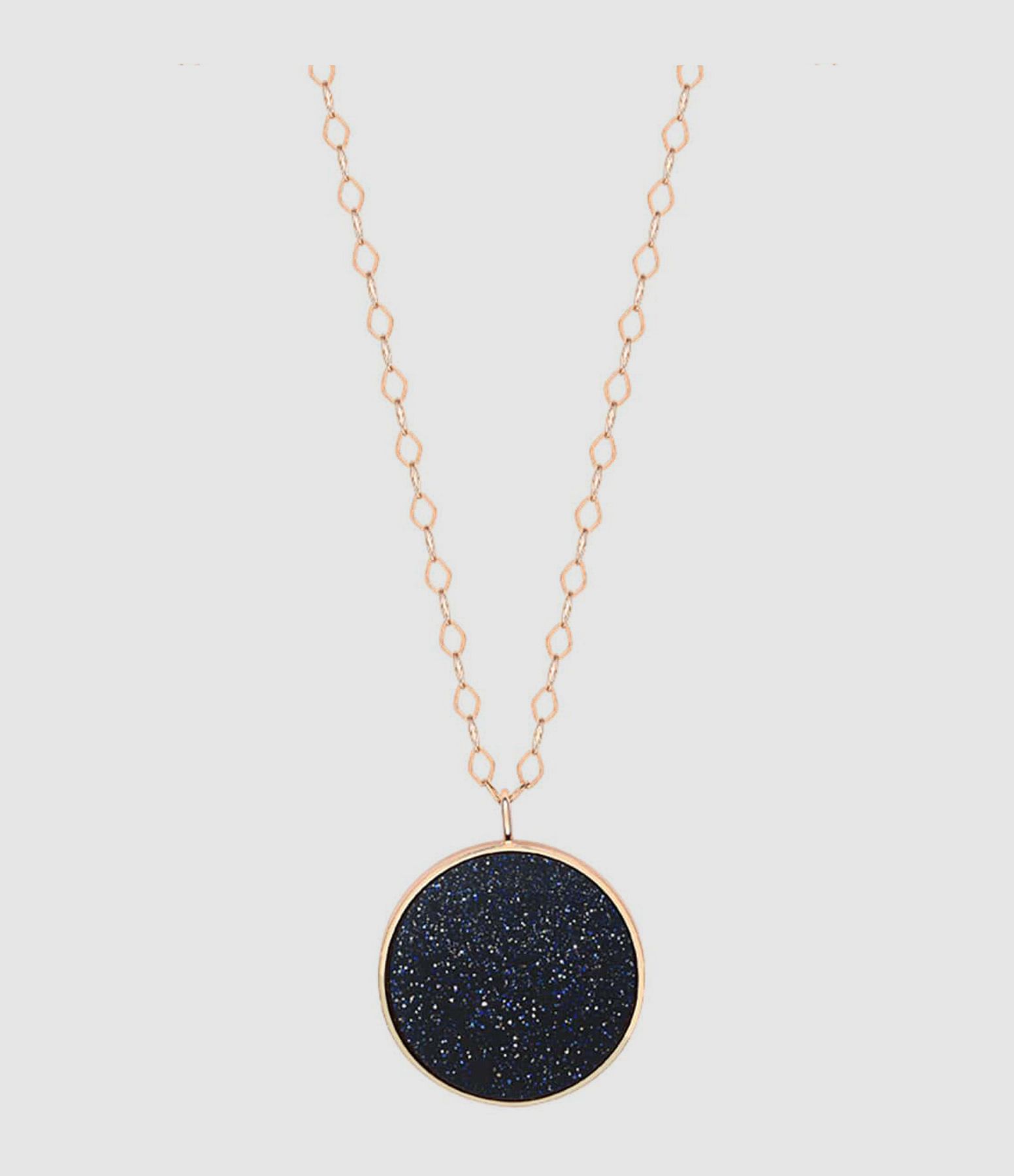 Sautoir Ever Disc Jumbo Blue Sand Stone Or Rose