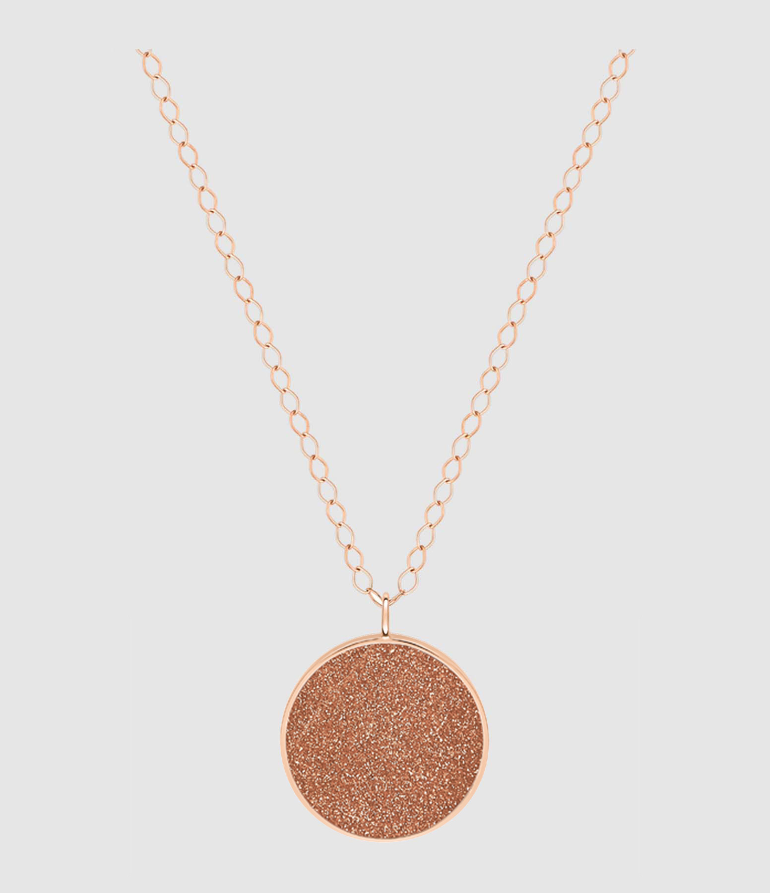 Sautoir Ever Disc Jumbo Gold Sandstone Or Rose