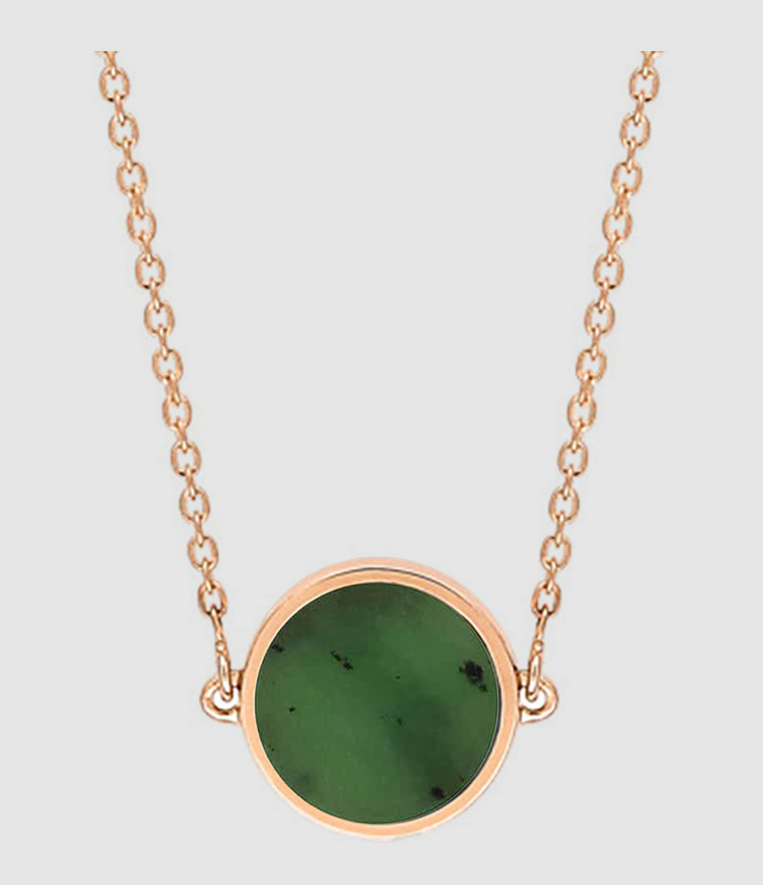 Collier Ever Mini Disc Jade Or Rose