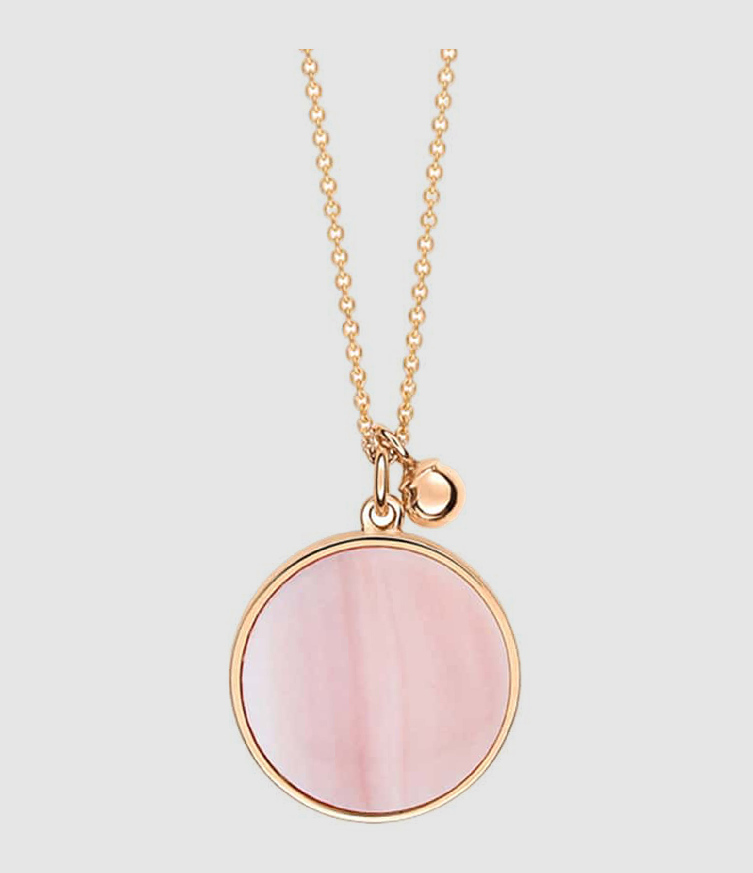 Collier Ever Disc Nacre Rose Or Rose