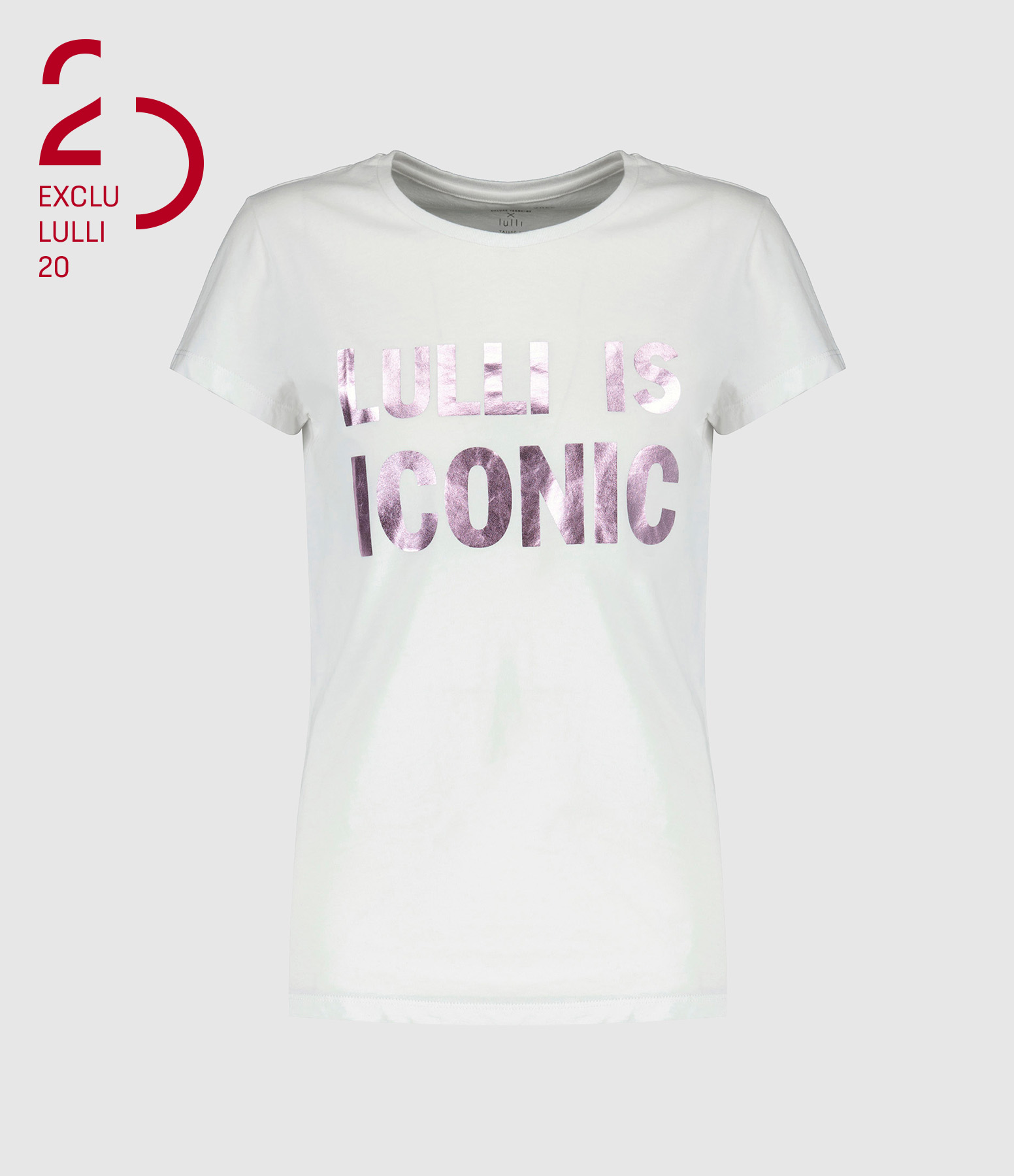 Tee-shirt Lulli Is Iconic Coton Blanc, Exclusivité 20 ans Lulli