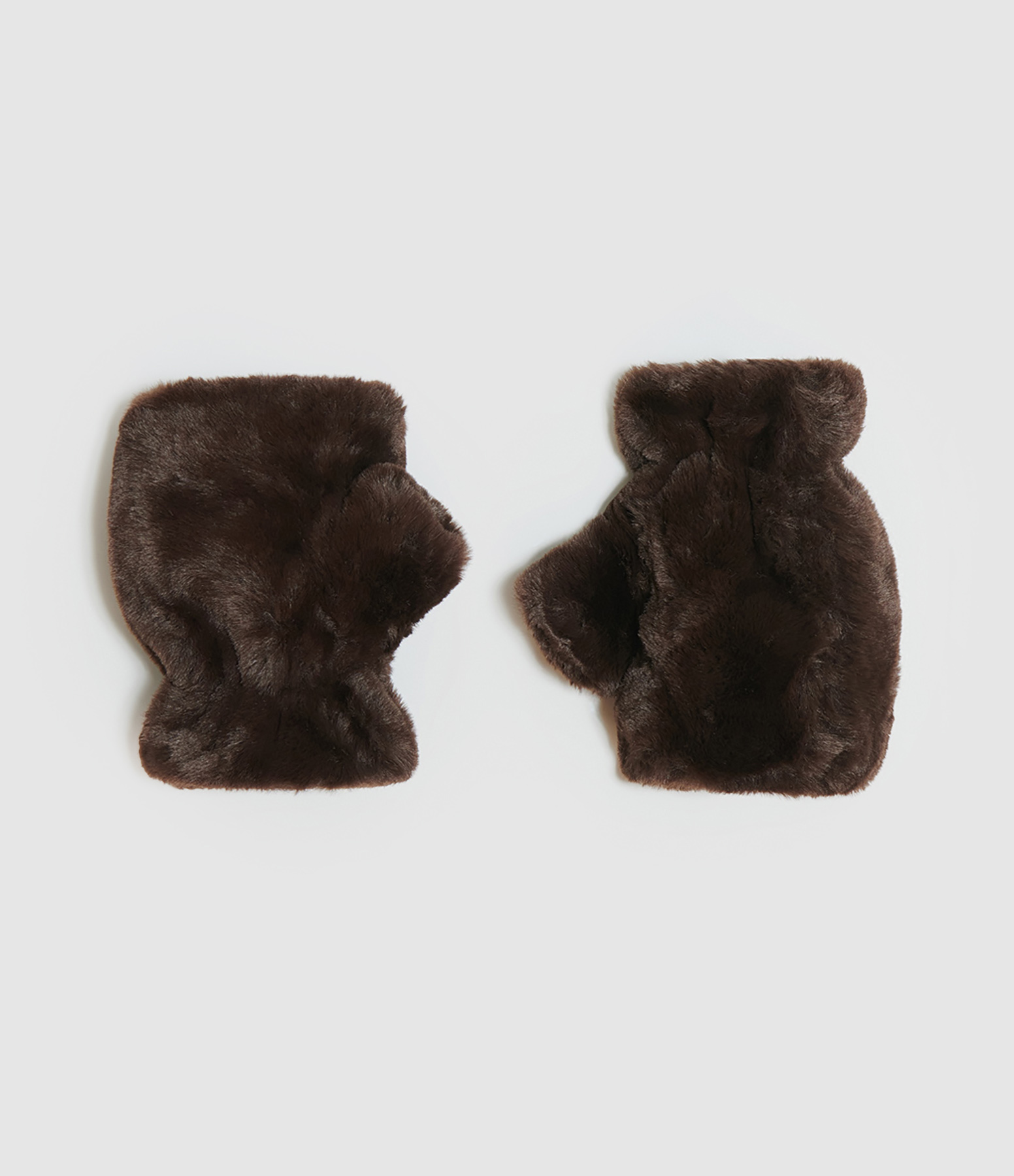Mitaines Ariel Fausse Fourrure Espresso