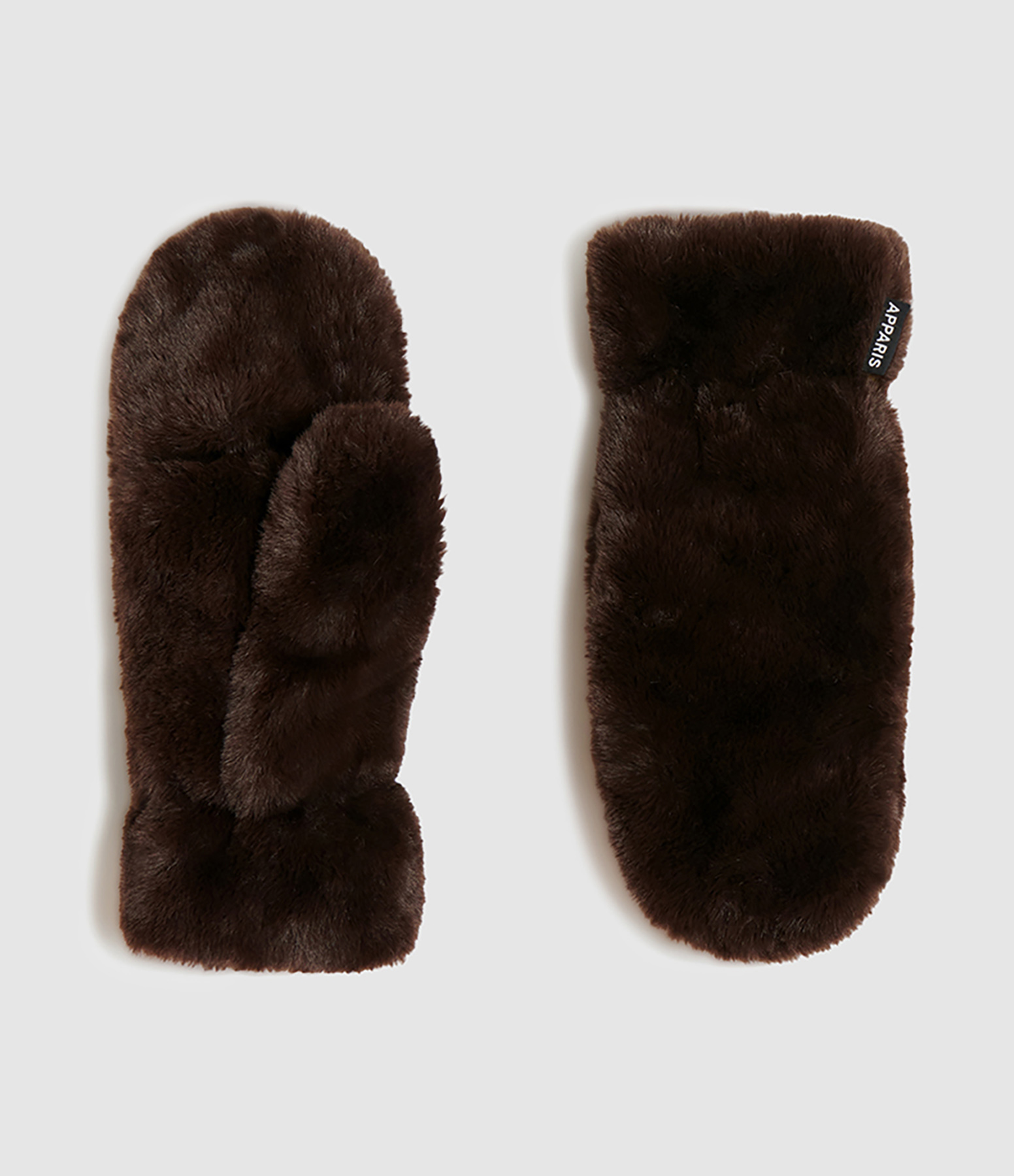 Moufles Coco Fausse Fourrure Espresso