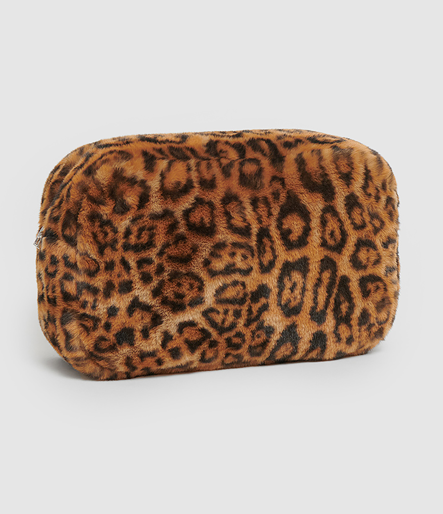 Pochette Jumbo Noor Fausse Fourrure Léopard