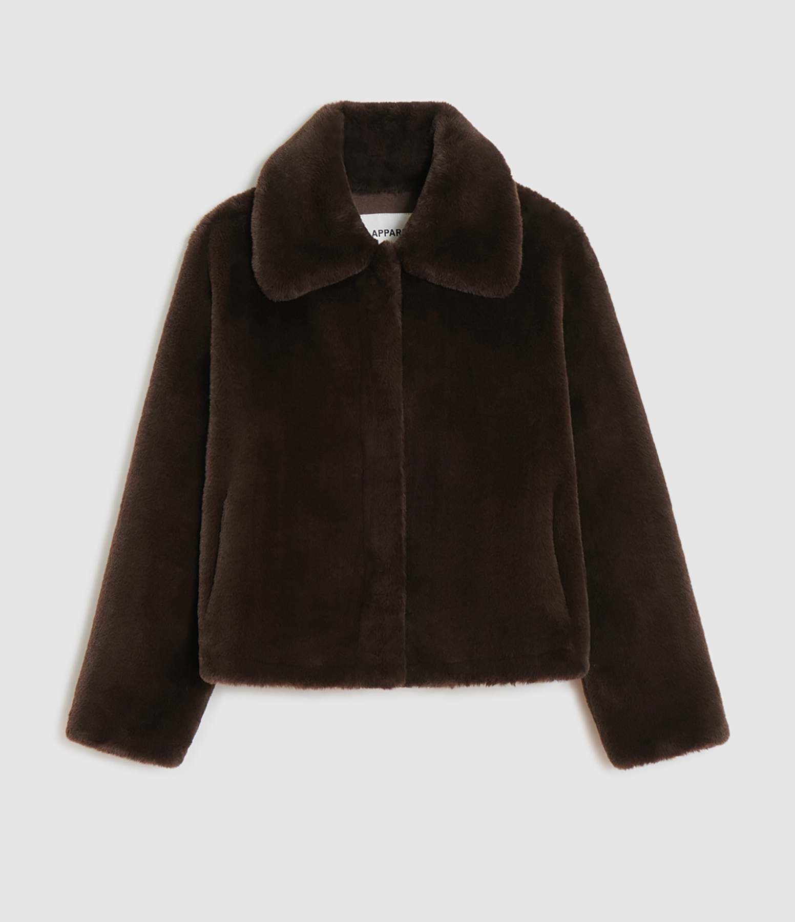 Manteau Elis Fausse Fourrure Espresso