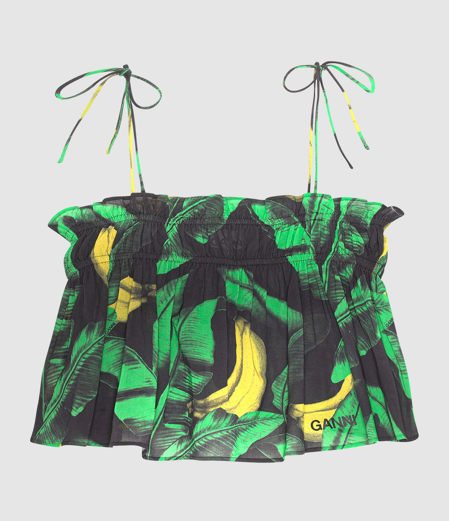Top Coton Imprimé Vert