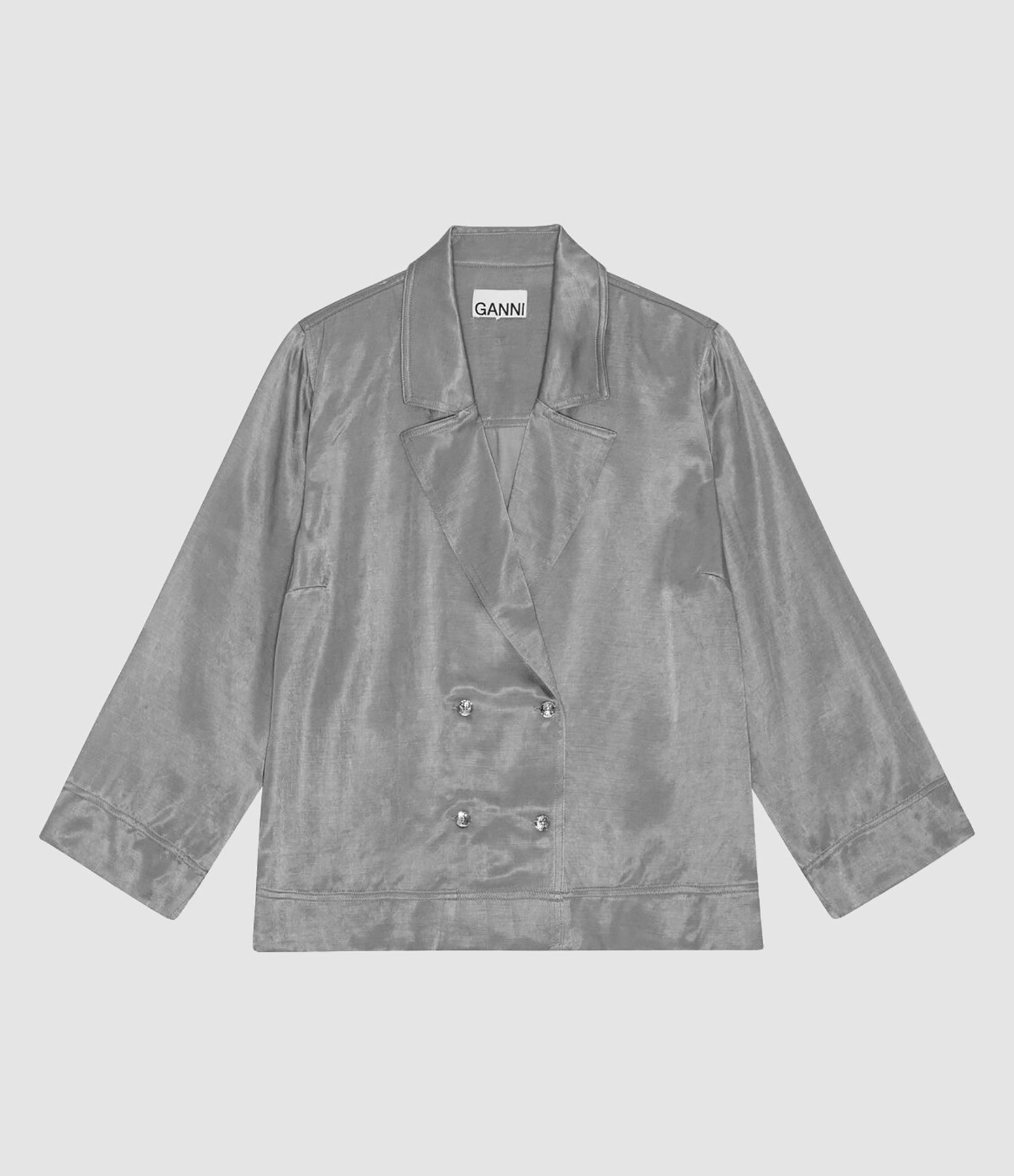 Chemise Délavé Satin Gris