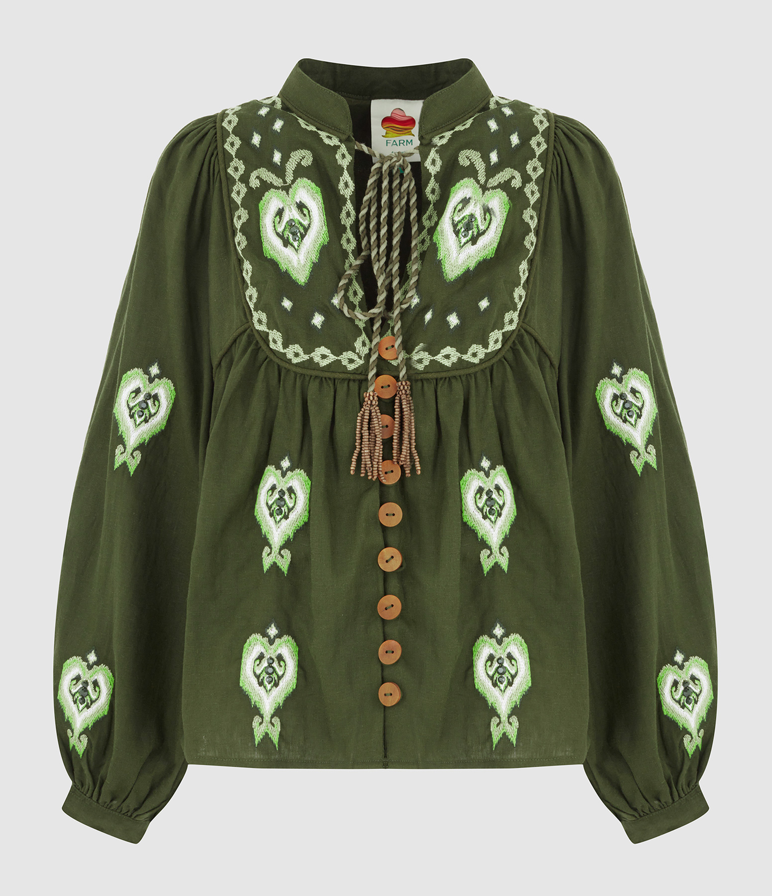 Top Embroidered Green