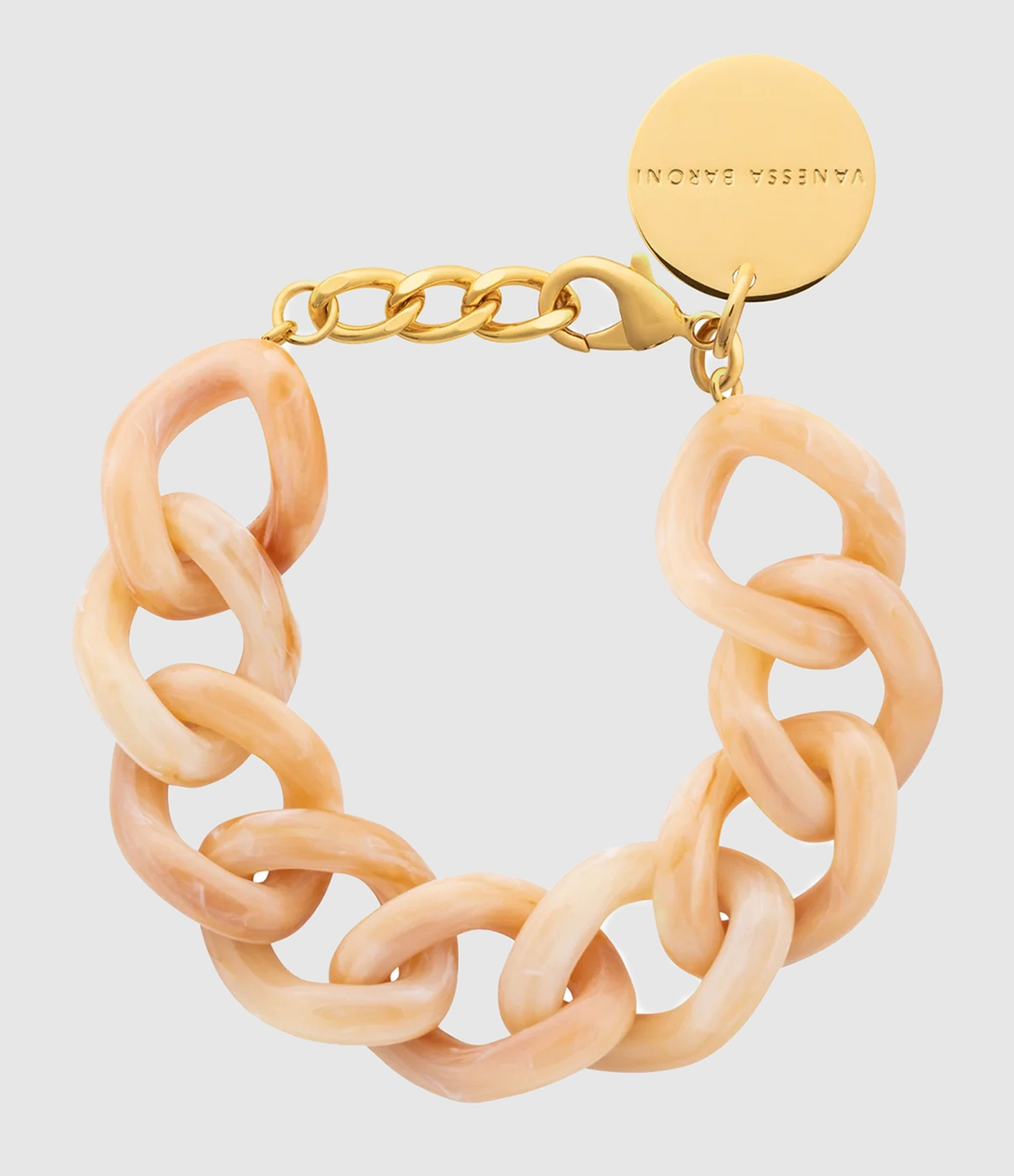 Bracelet Flat Chain Crème Brulée Marble