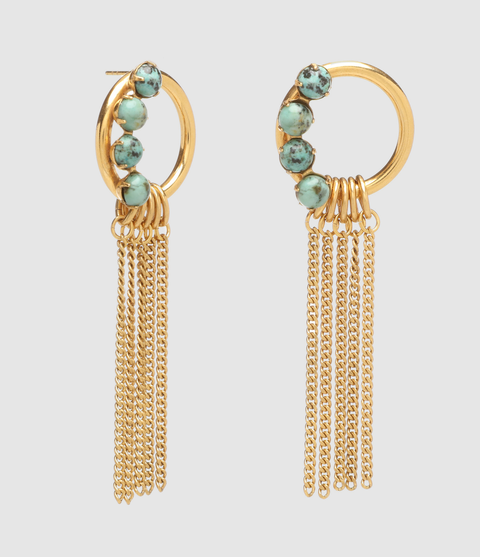 Boucles d'oreilles Fleury PM Jaspe Africain Doré